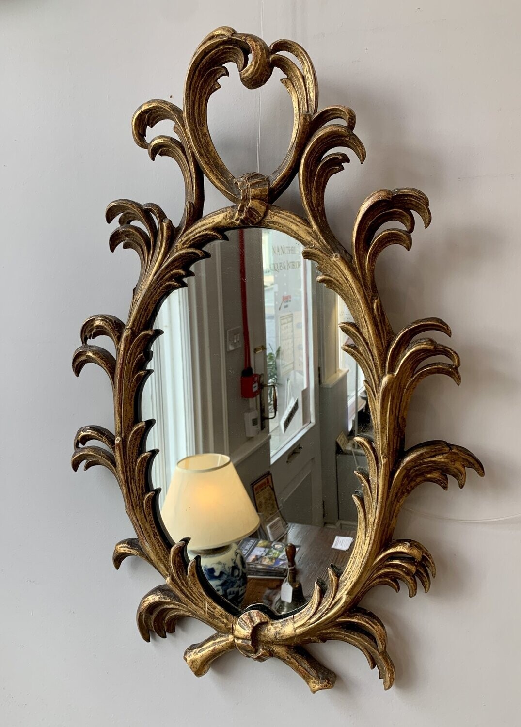 Antique Carved Giltwood Mirror