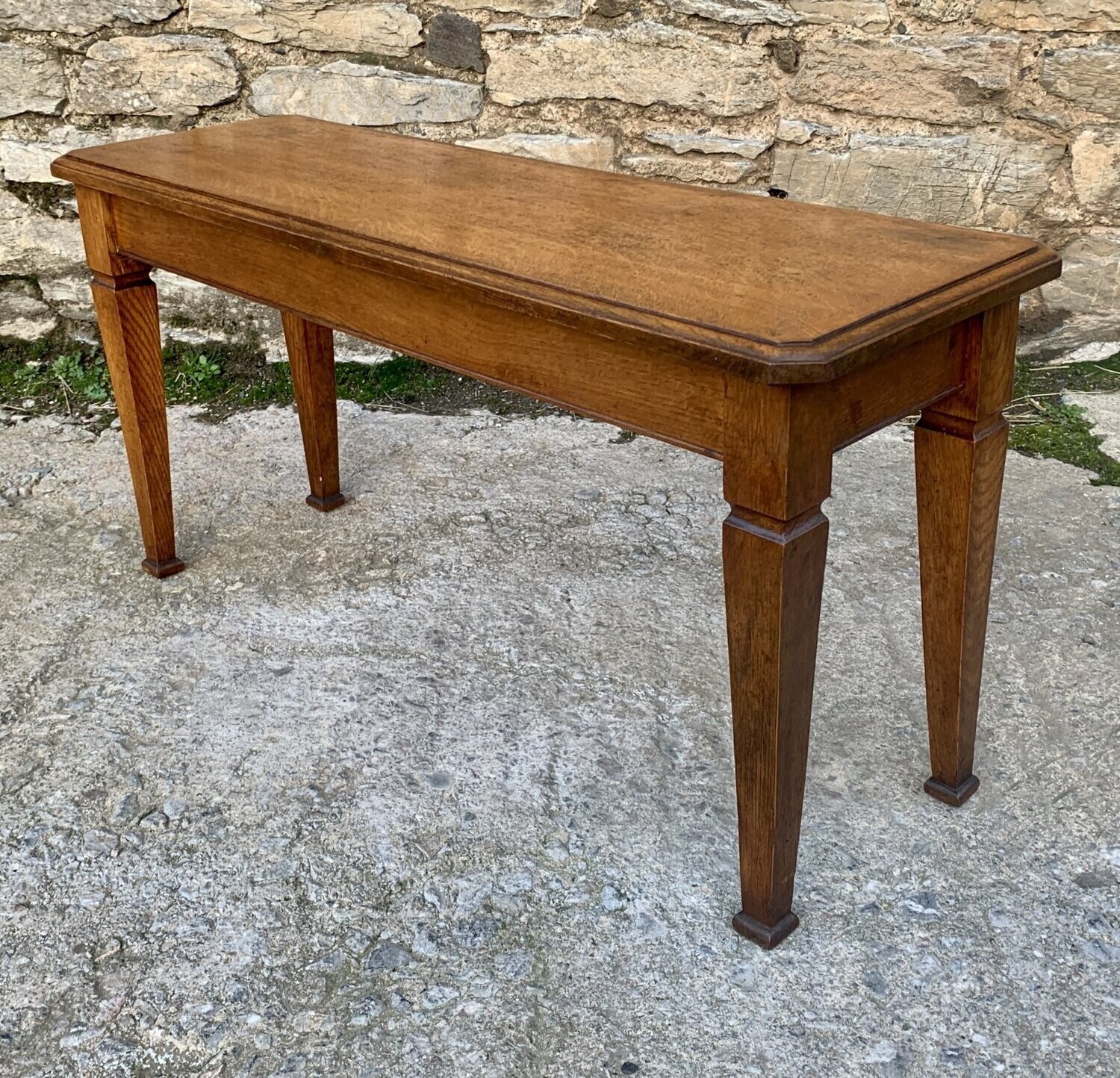 Arts and Crafts Oak Window Bench
