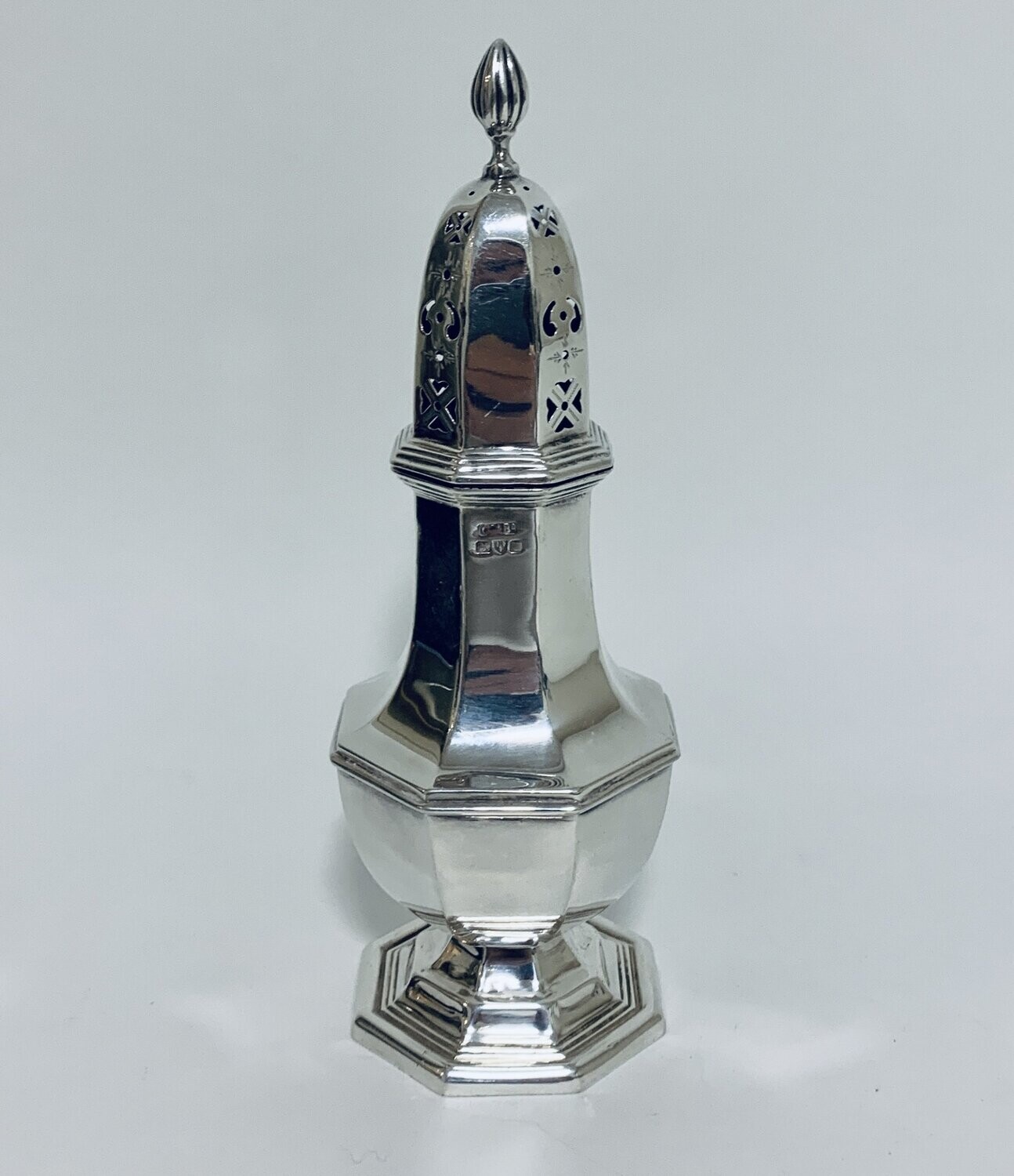 Antique Solid Silver Sugar Shaker Chester