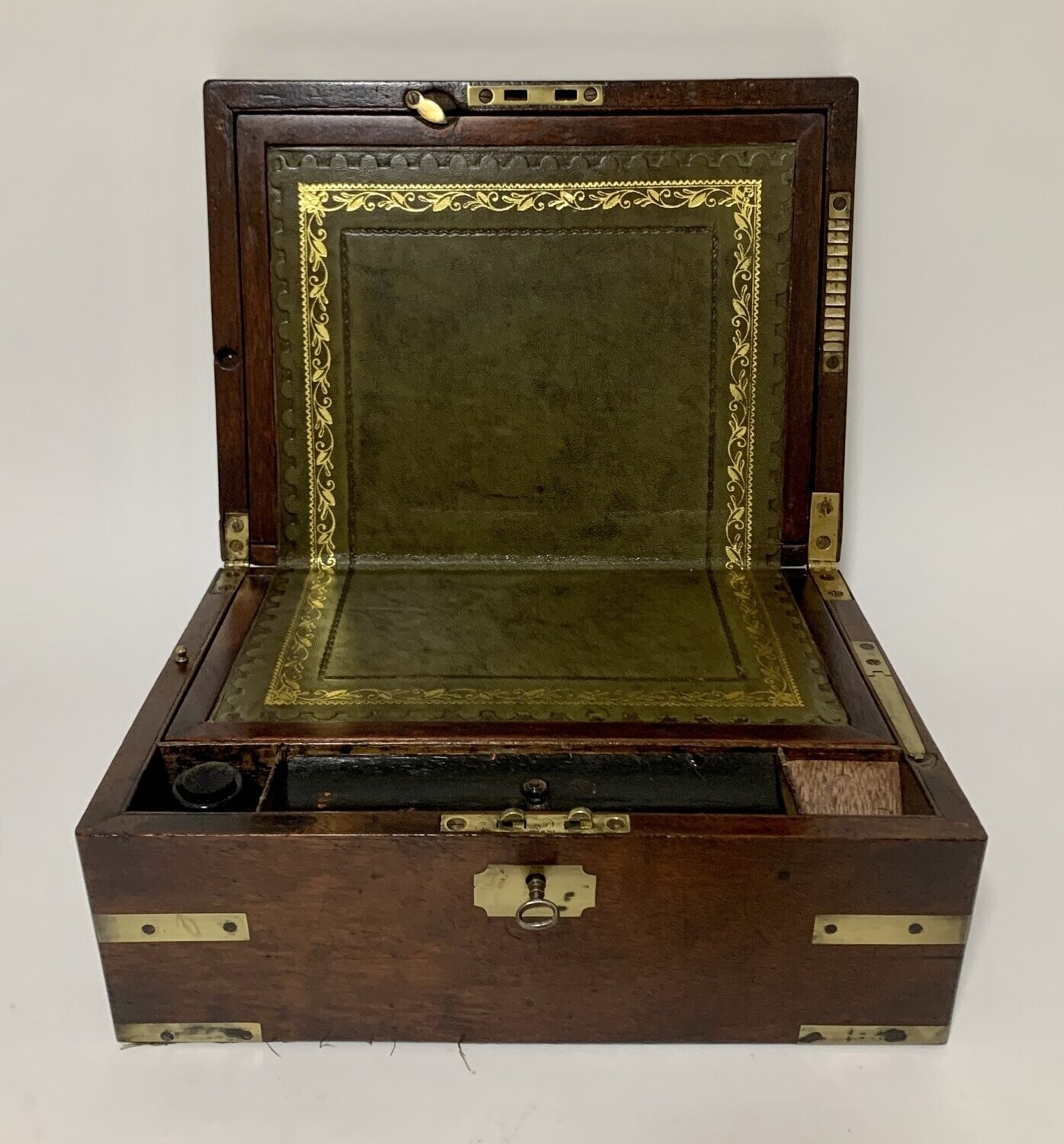 ​Antique Mahogany Campaign Writing Slope
