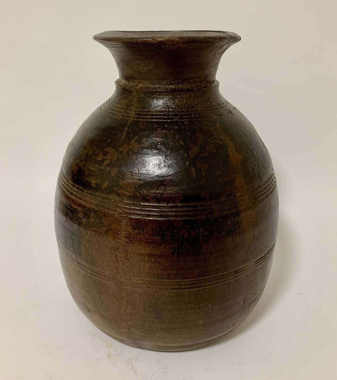African Turned Wooden Vessel