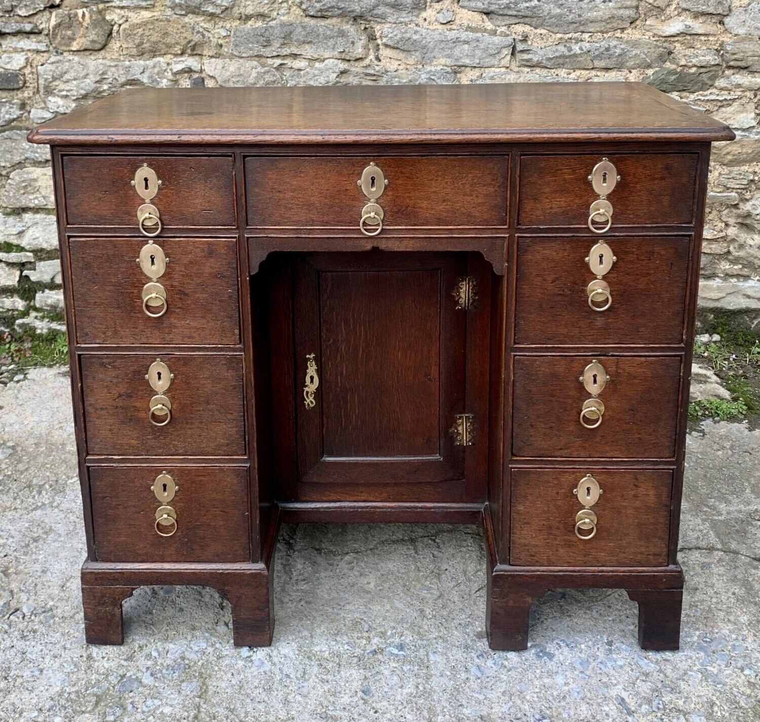 18th Century Georgian Oak Kneehole Desk