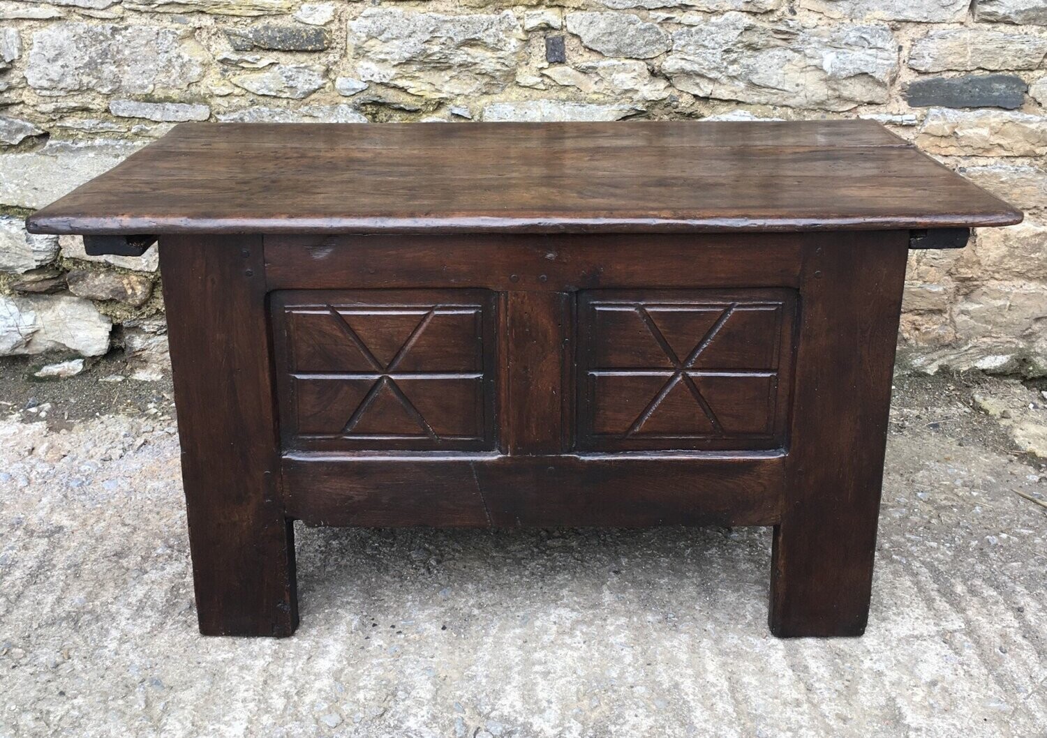 Small Antique Oak Coffer