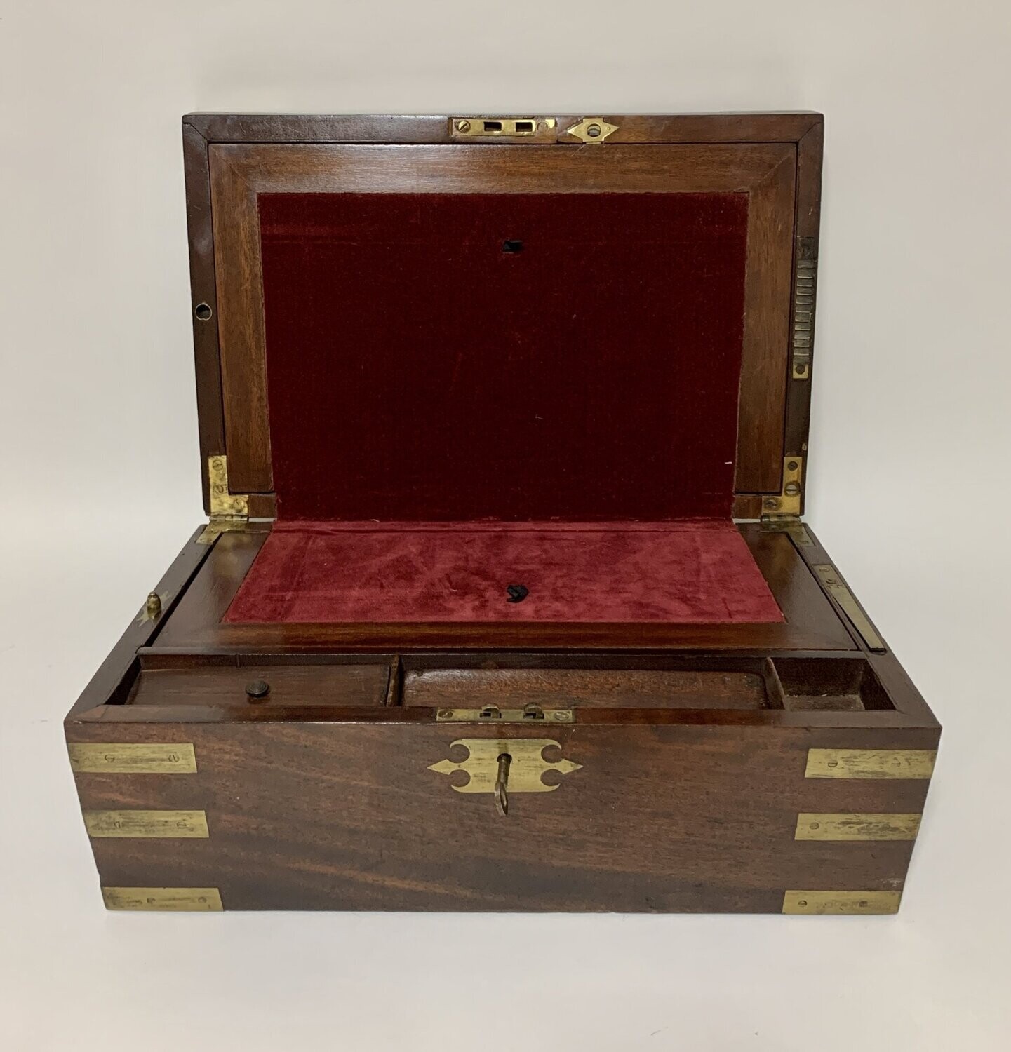 Victorian Mahogany Campaign Writing Slope