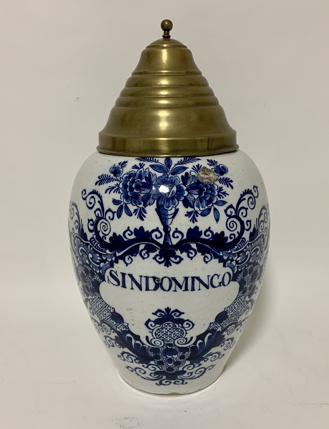 18th Century Delft Tobacco Jar