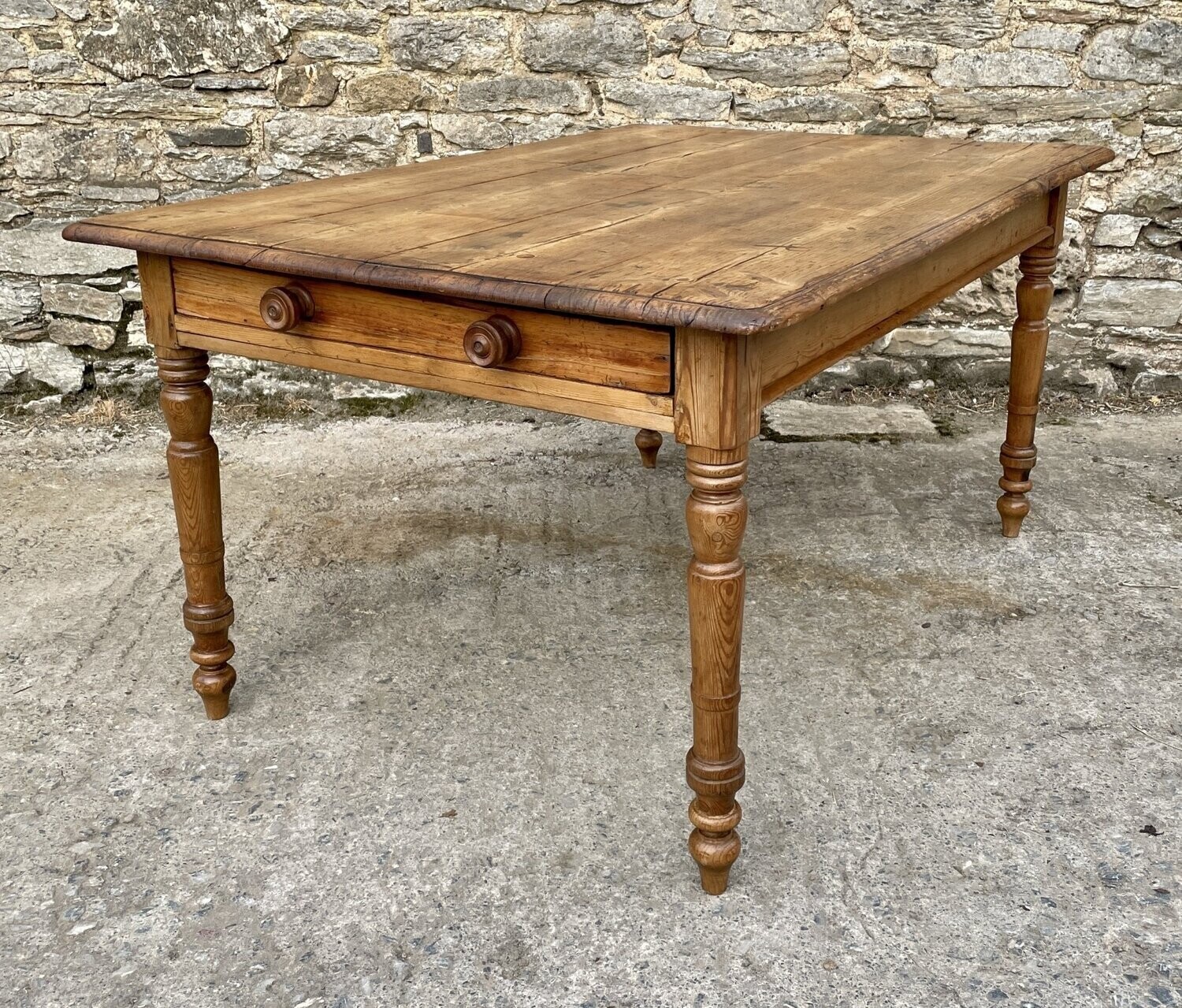 Victorian Pine Farmhouse Table