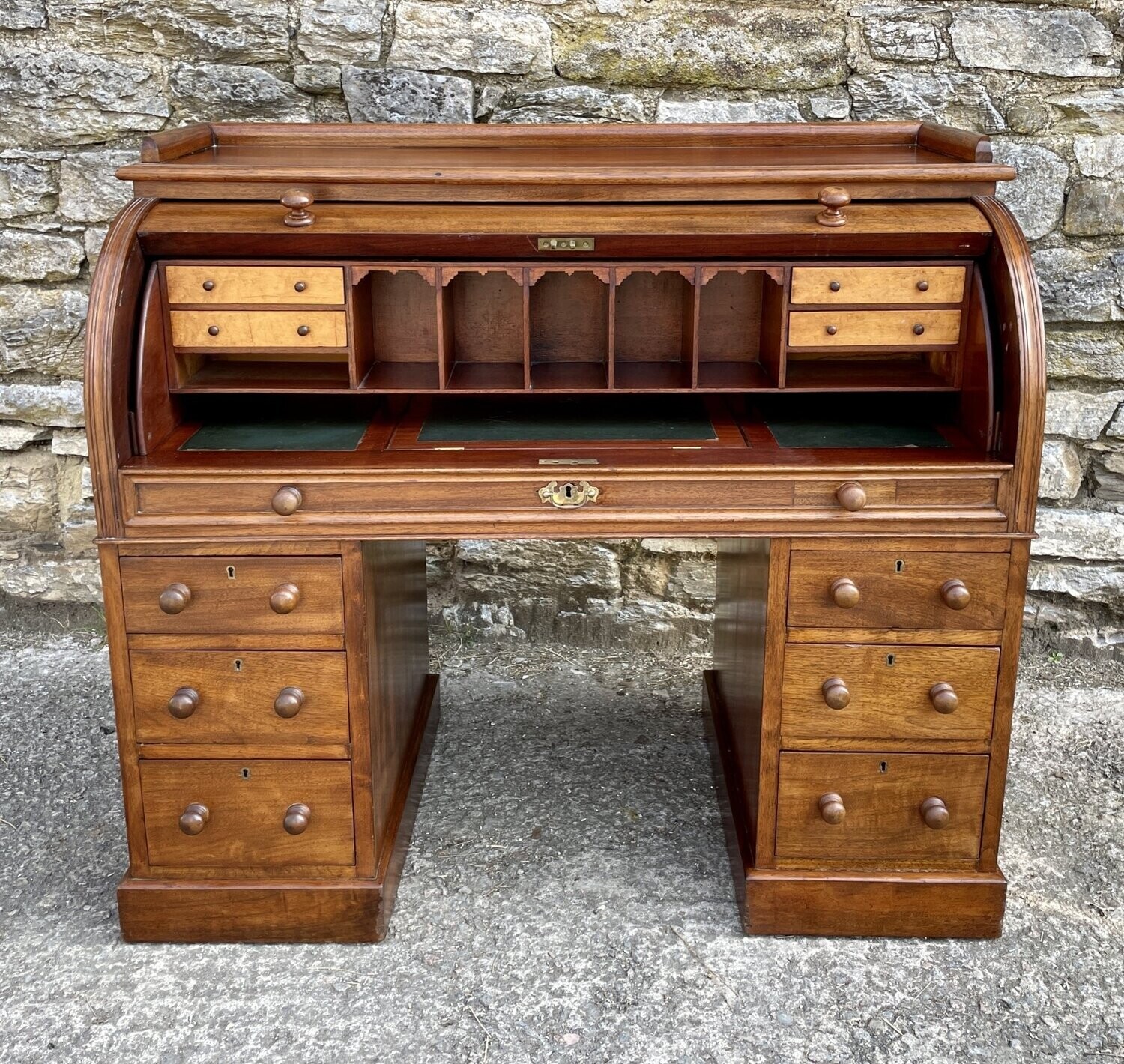 Victorian Mahogany Roll Top Desk