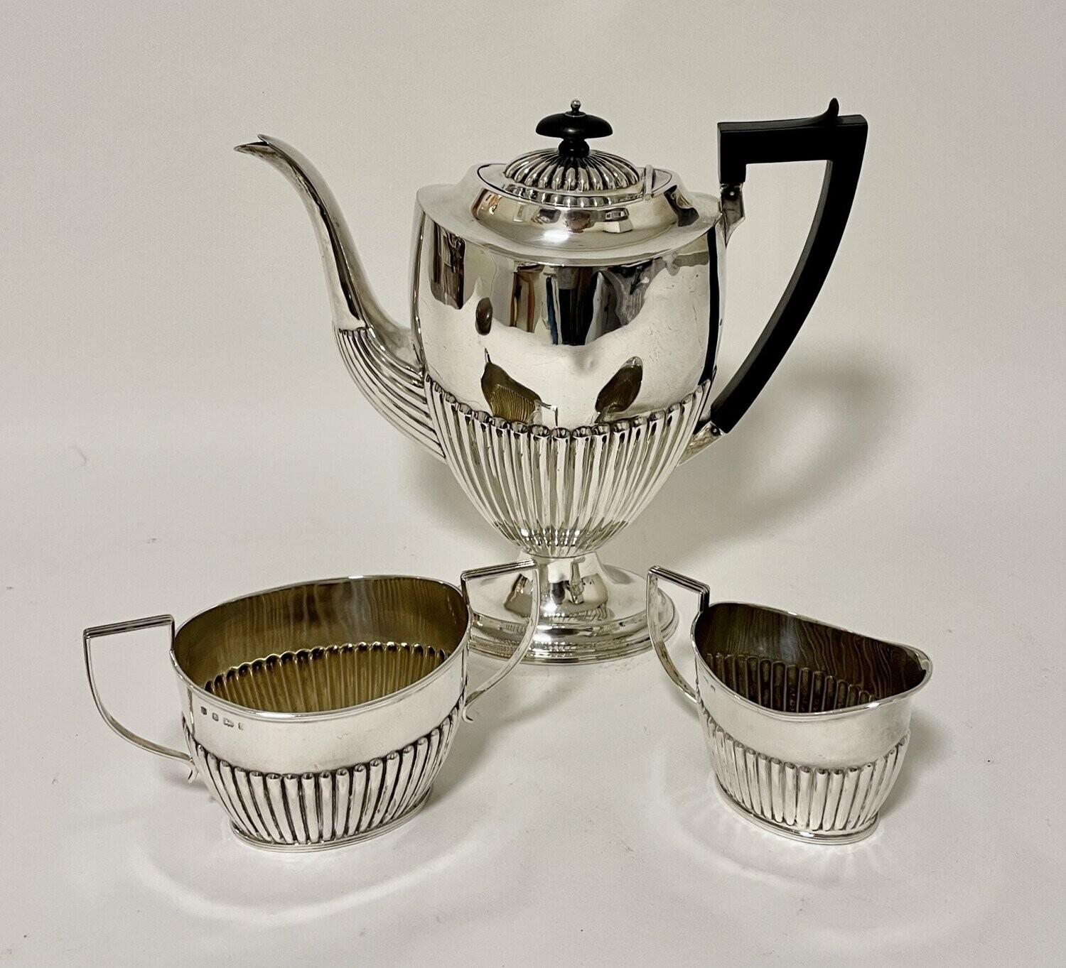 Antique Silver 3 Piece Coffee Set