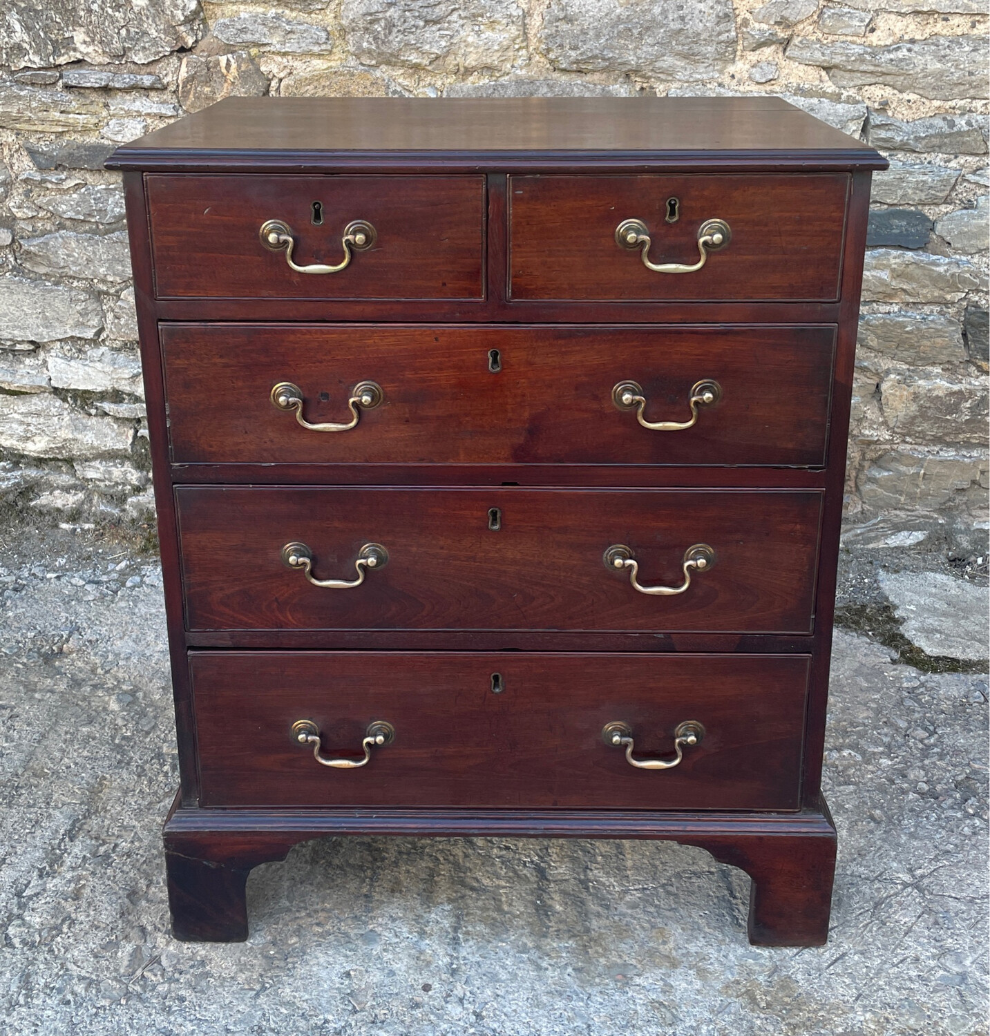 Small Georgian Mahogany Chest Of Drawers