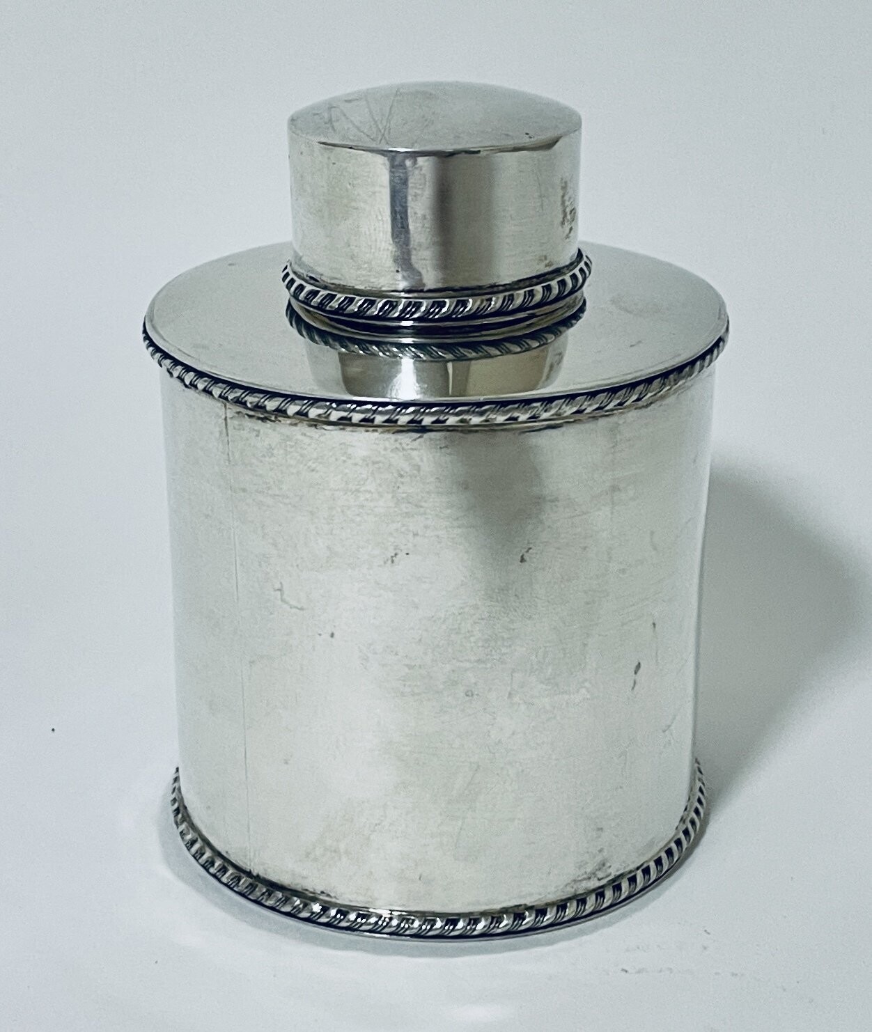 Edwardian Solid Silver Tea Caddy