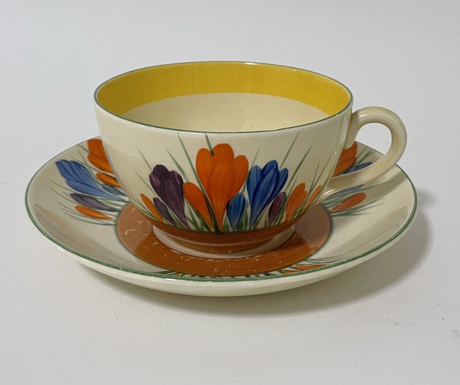 Clarice Cliff Crocus Cup and Saucer