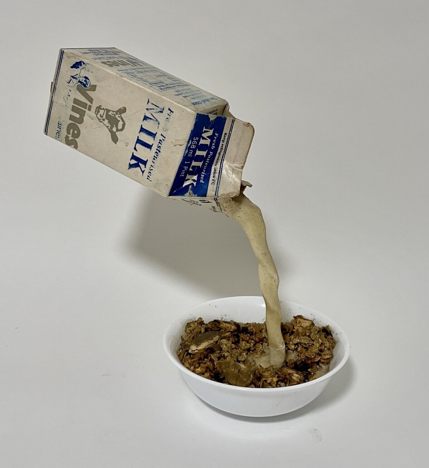Original Shop Display Cereal Bowl and Milk