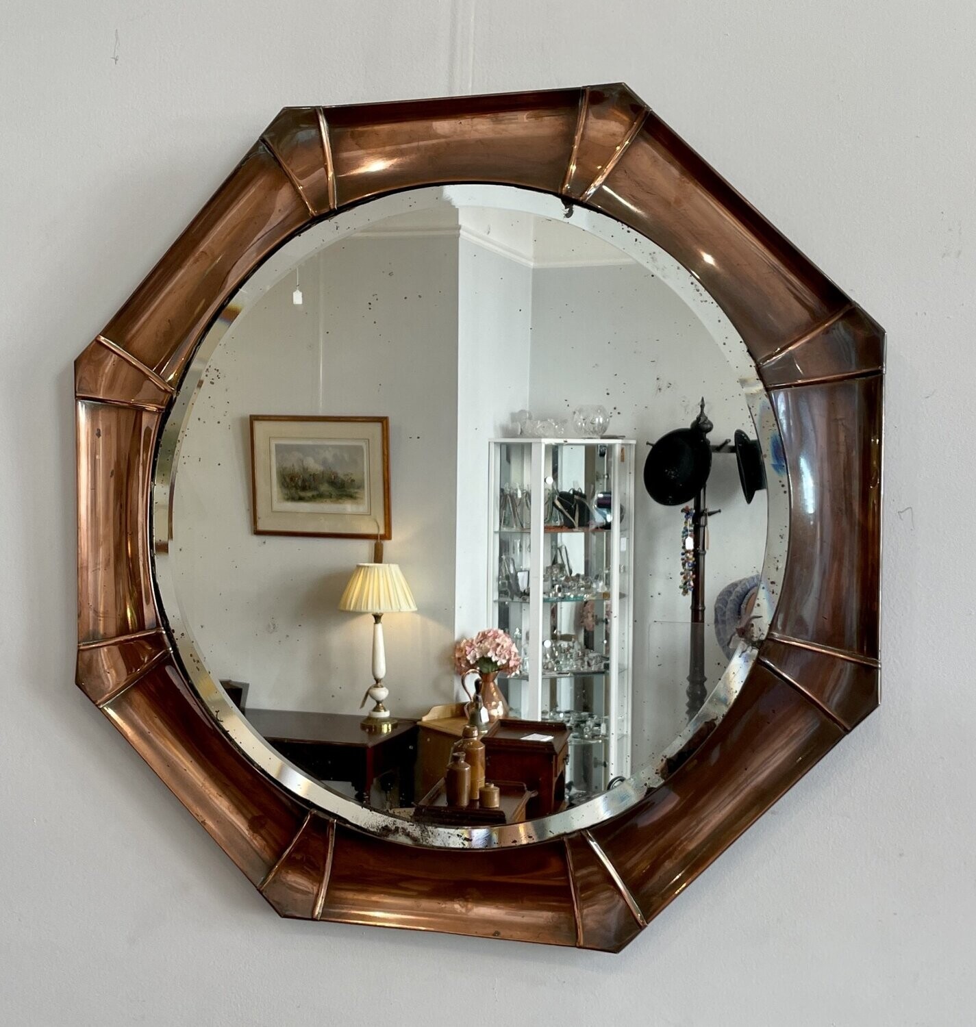 Art Deco Copper Mirror