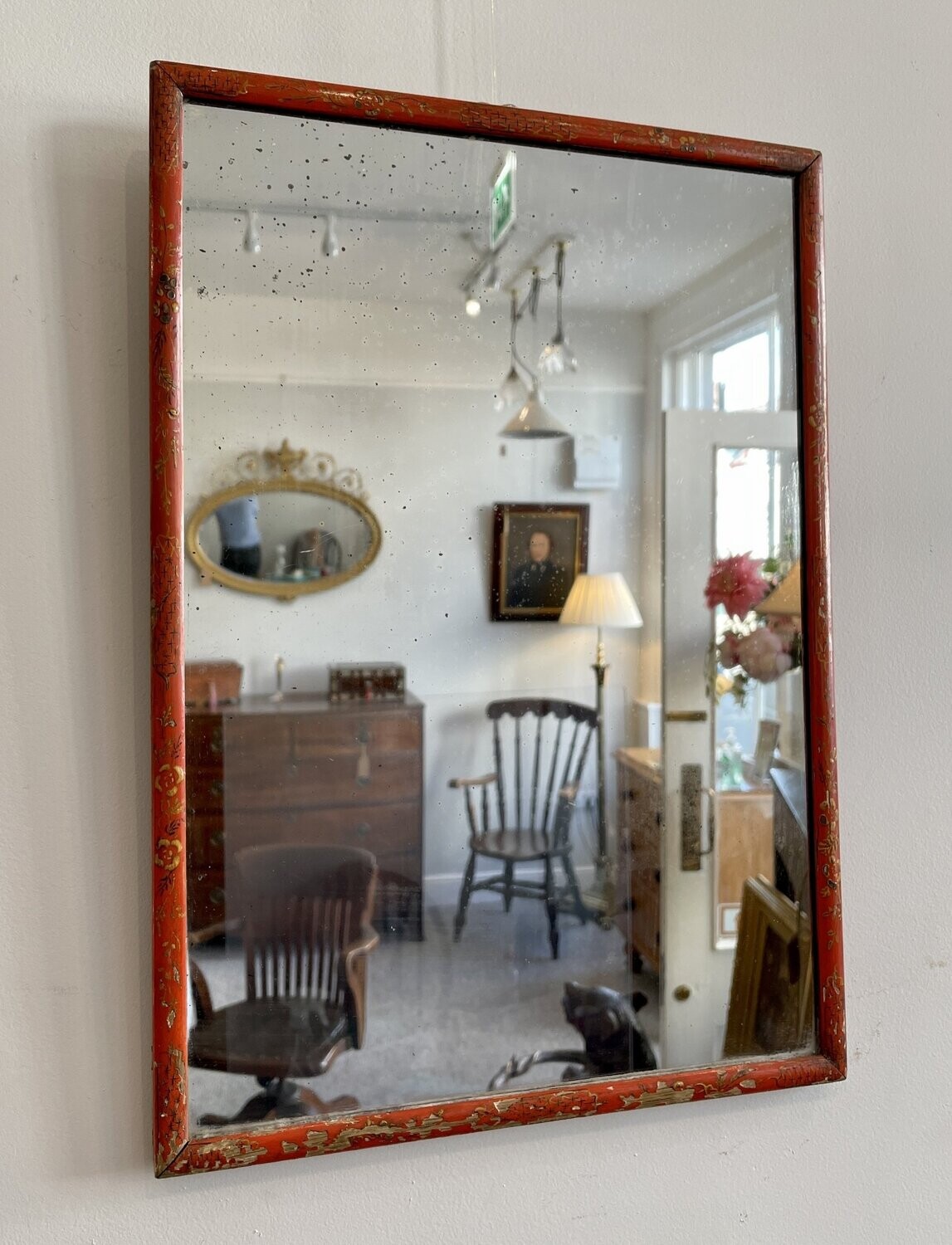 Antique Chinoiserie Wall Mirror
