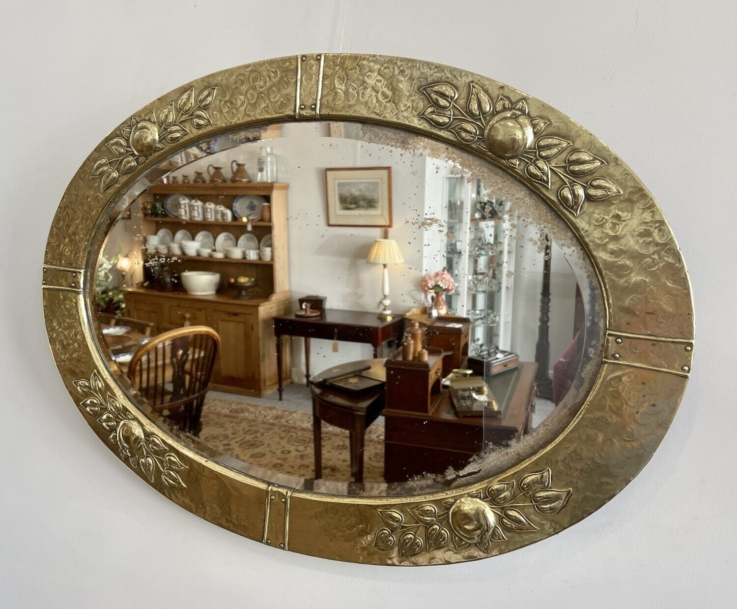 Brass Arts and Crafts Mirror