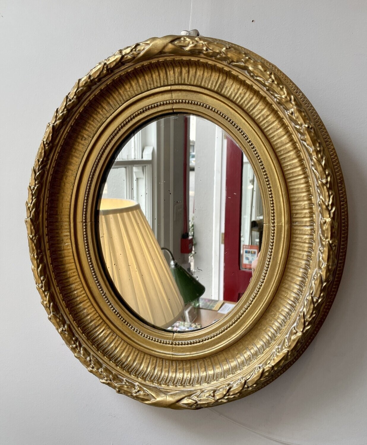 Antique Oval Gilt Framed Mirror