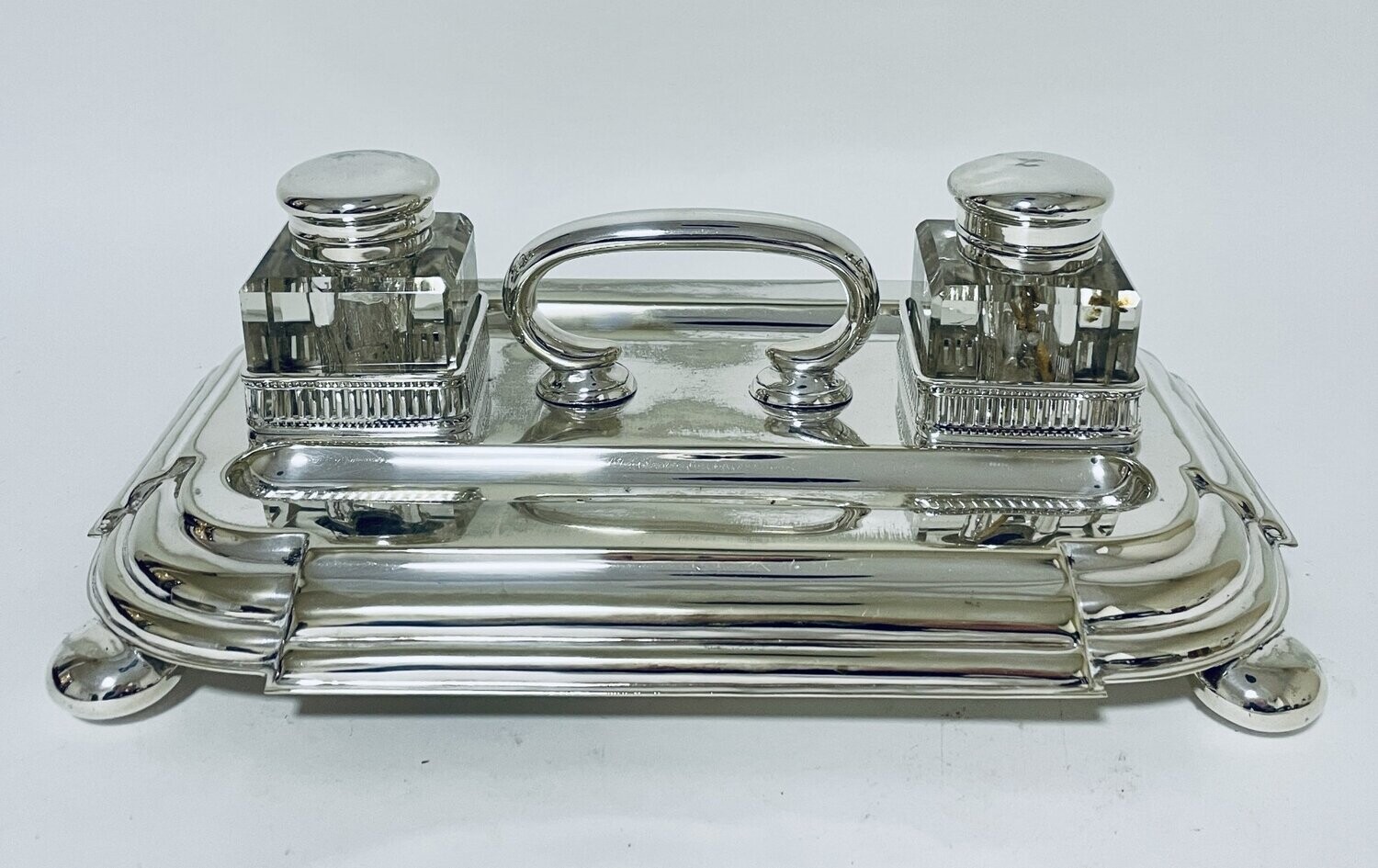 Antique Silver Plated Desk Stand