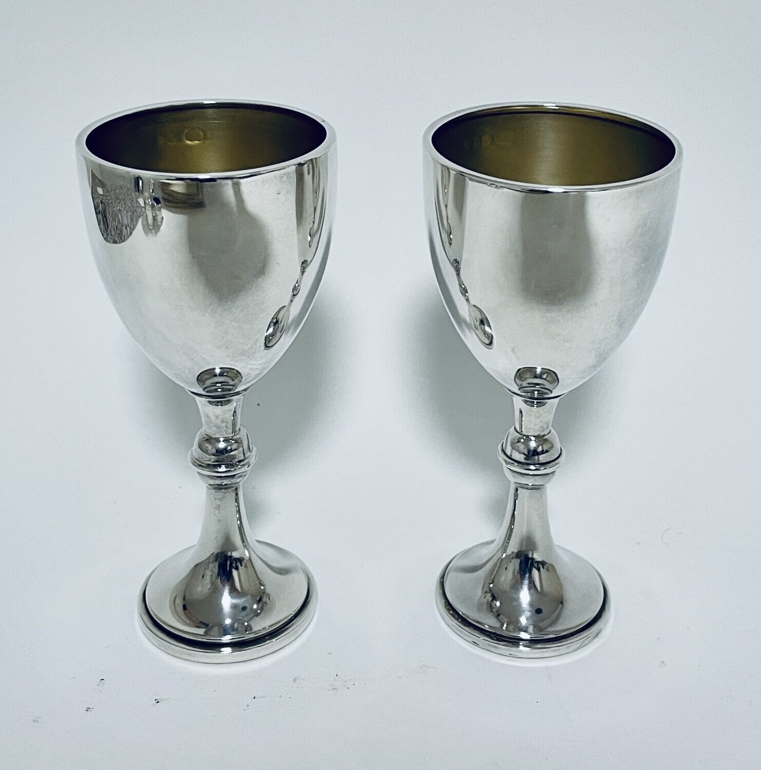 Pair of Sterling Silver Goblets