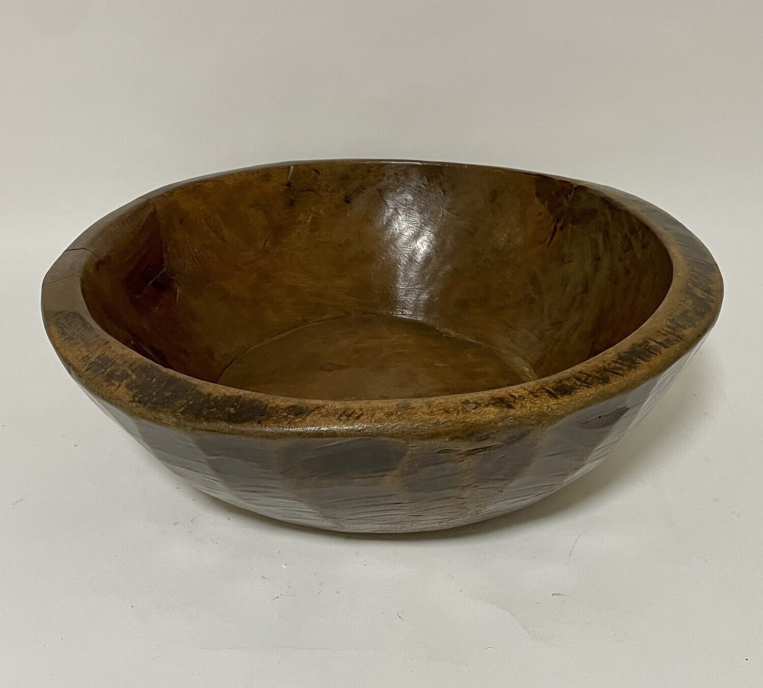Antique Wooden Dug Out Bowl