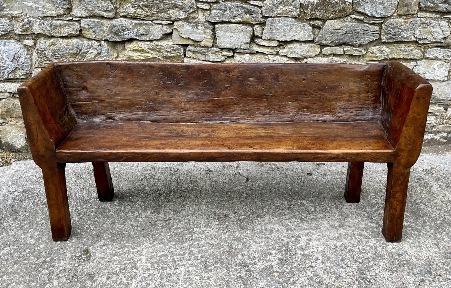 Primitive Dug Out Bench