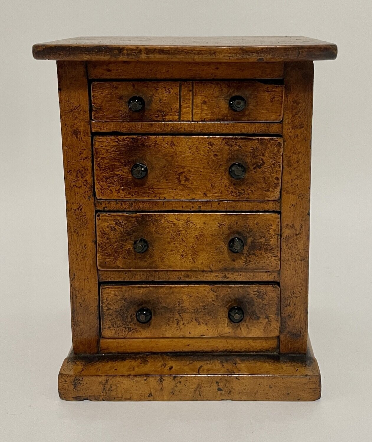Antique Miniature Burr Chest of Drawers
