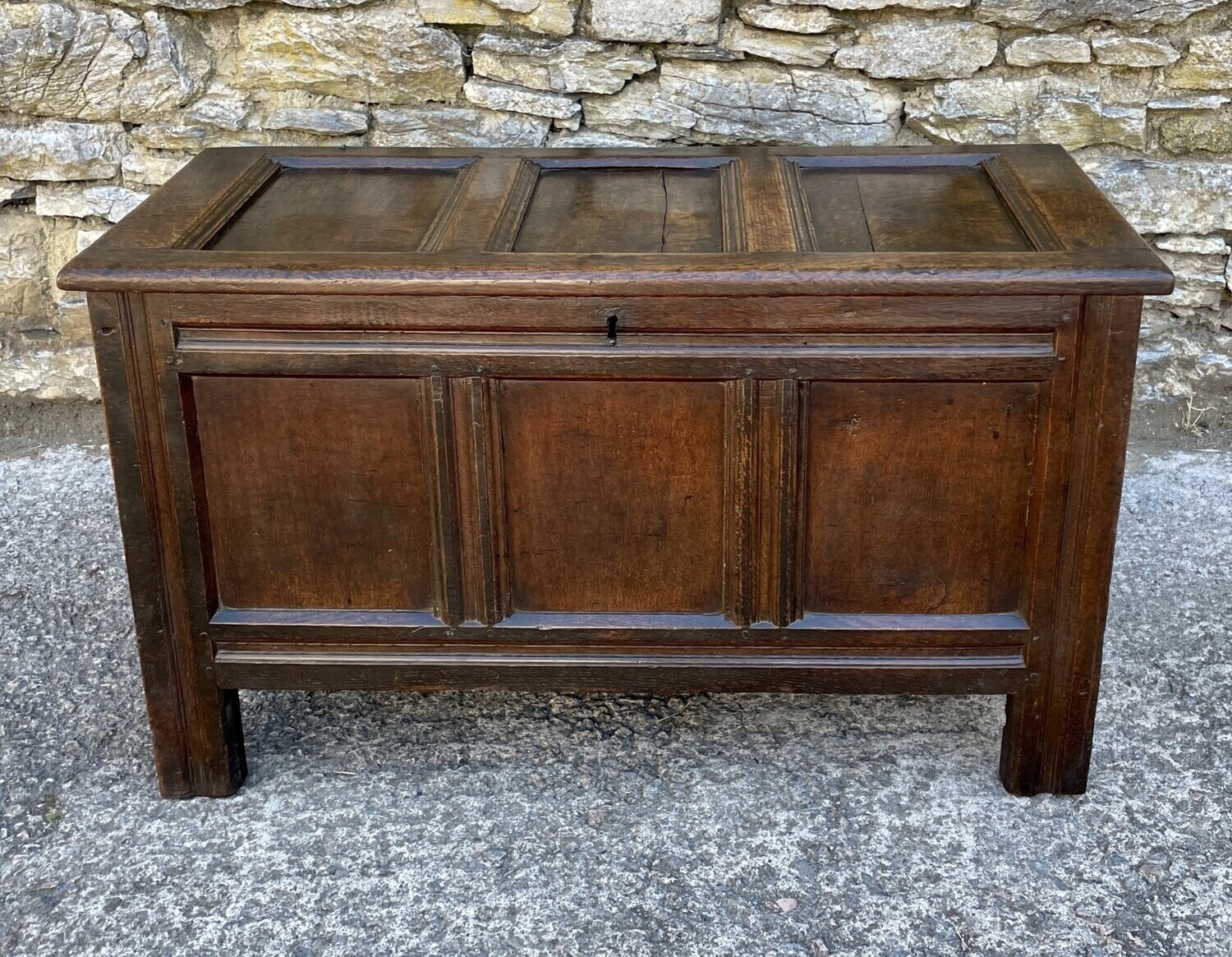 18th Century Panelled Oak Coffer