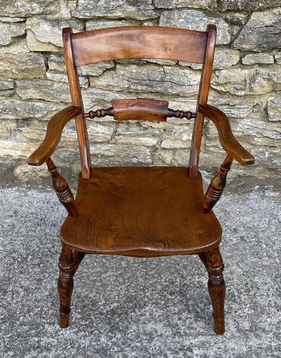 Antique Windsor Bar Back Carver Chair