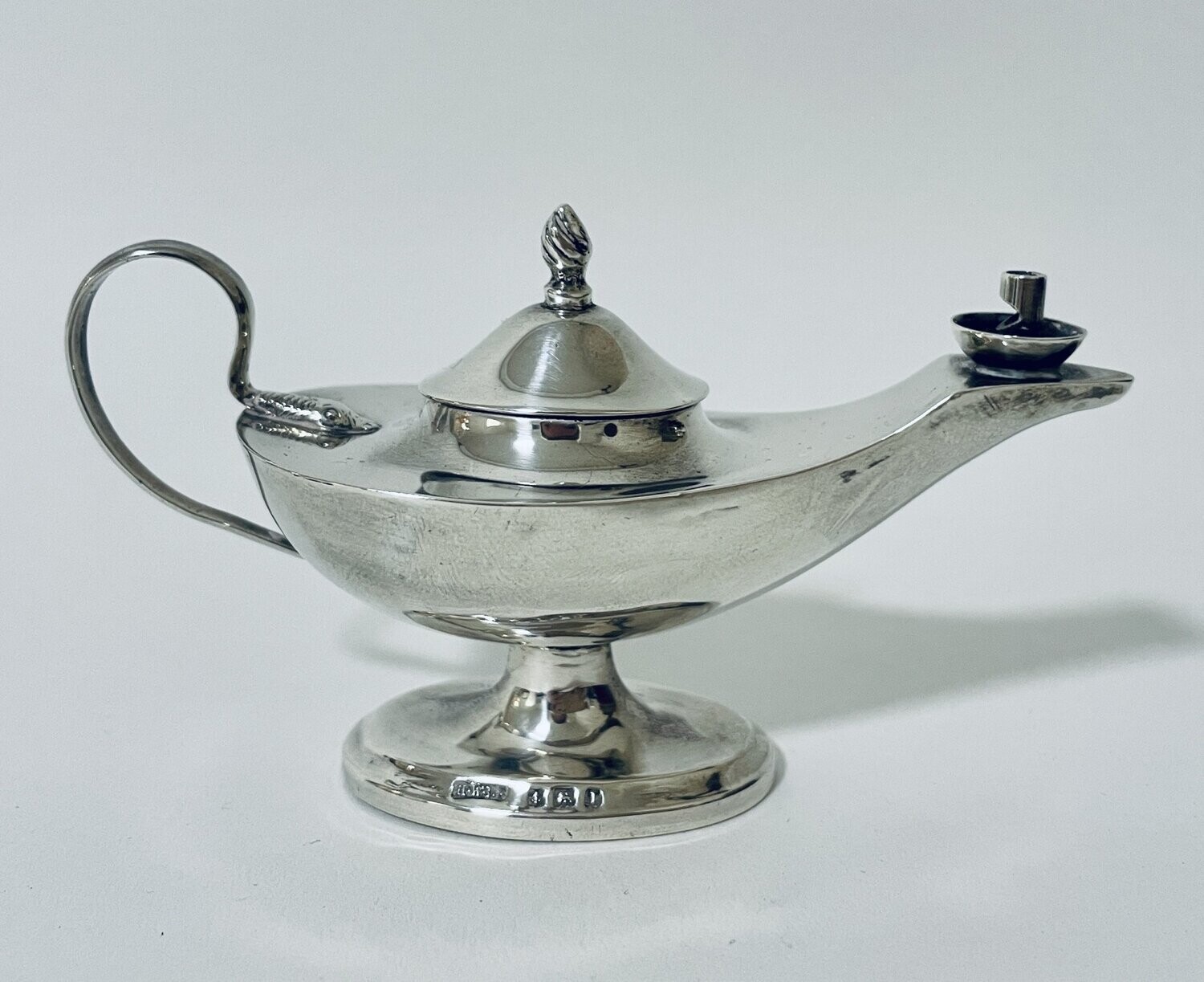 Antique Silver Miniature Aladdins Lamp