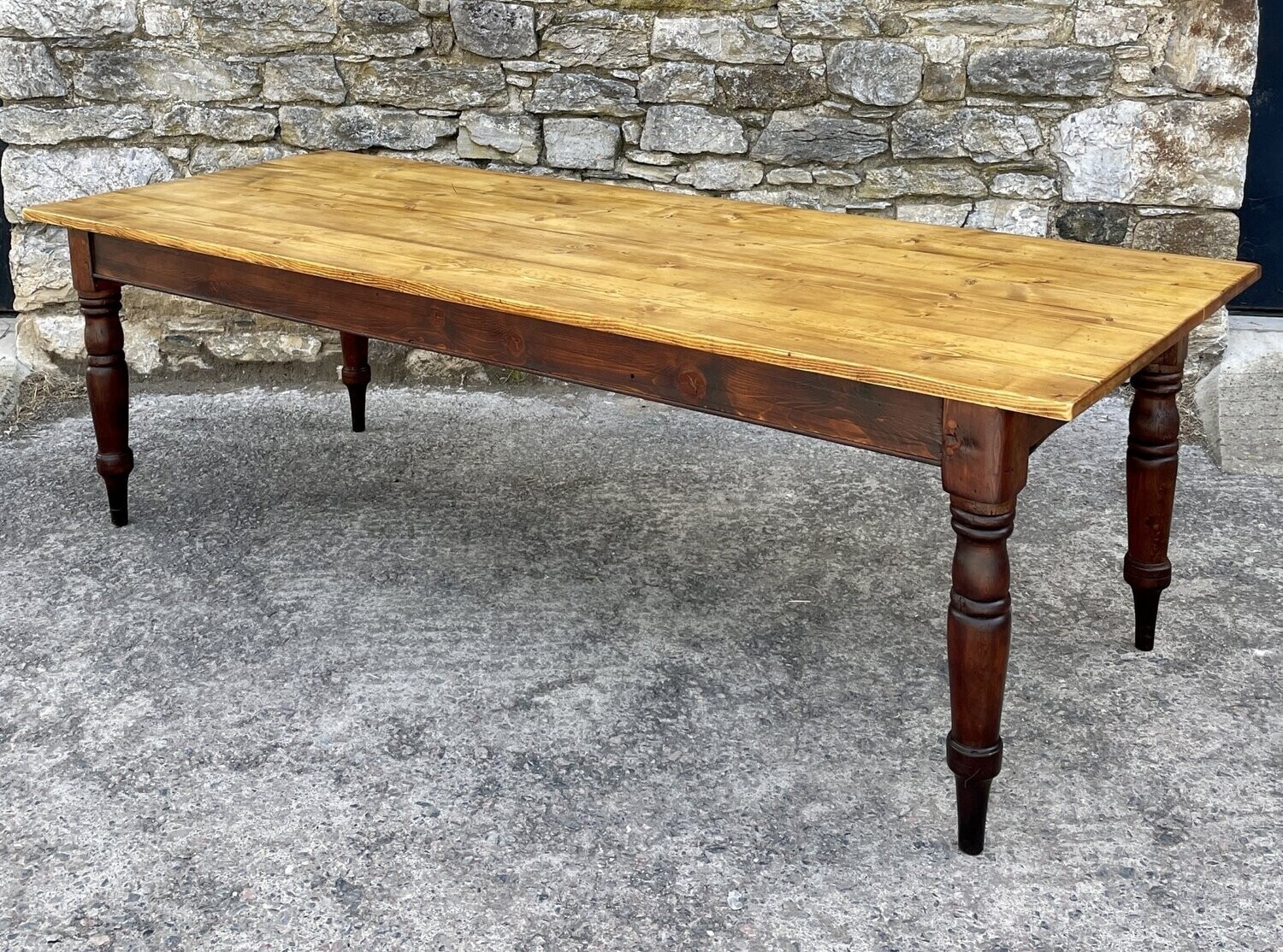 Reclaimed Victorian Pine Farmhouse Table