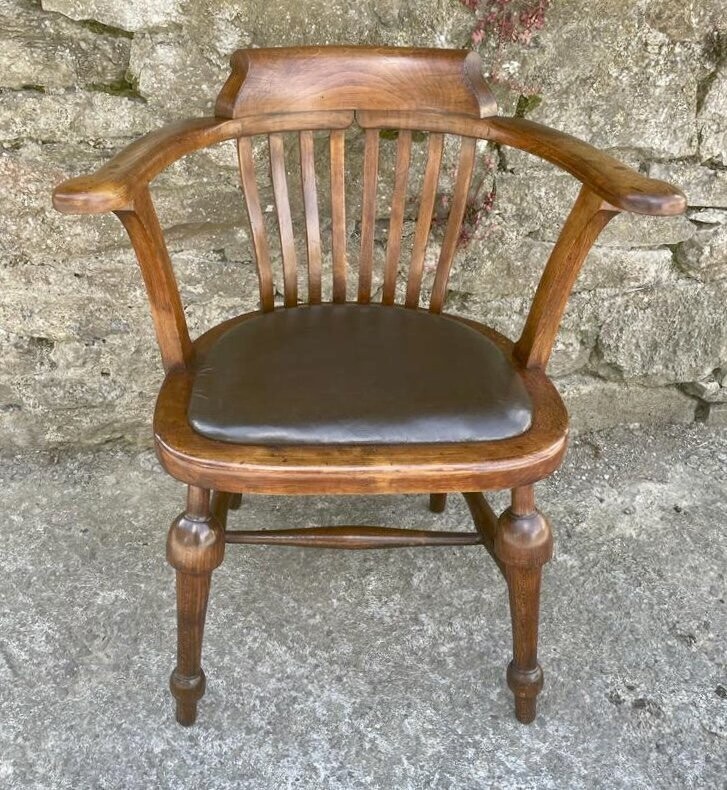 Antique Oak Desk Chair