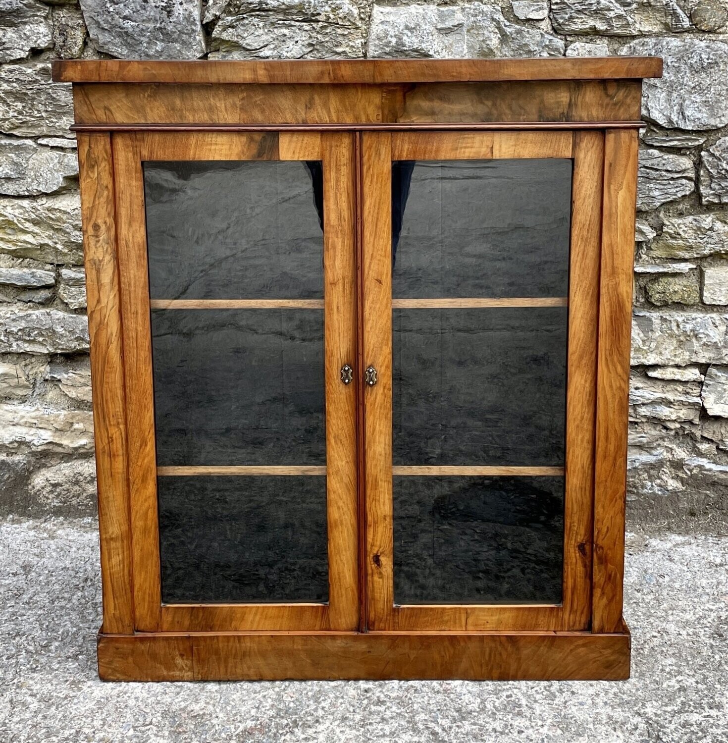 Victorian Walnut Glazed Bookcase