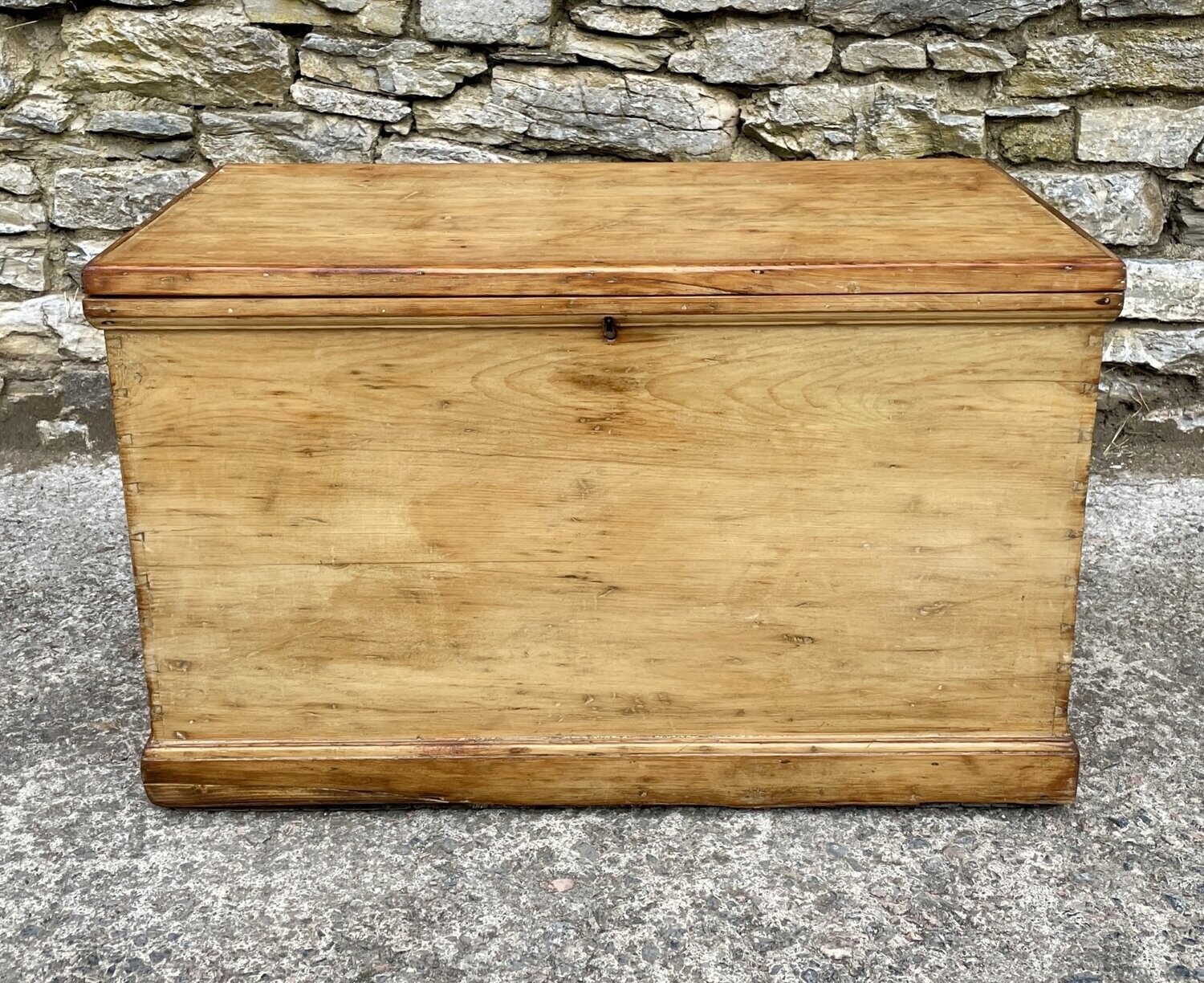 Large Antique Pine Blanket Box
