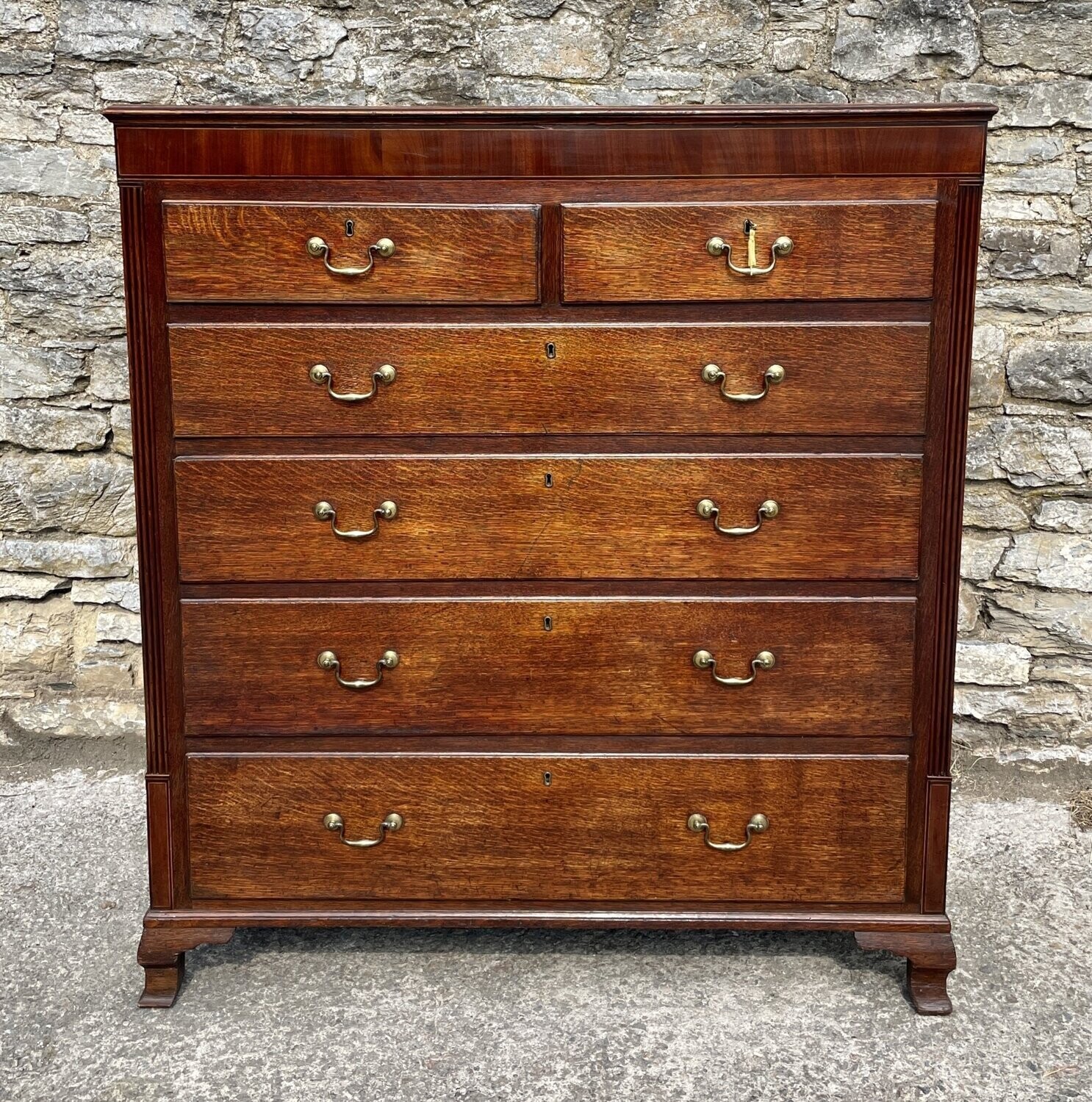 Large Georgian Oak Chest of Drawers