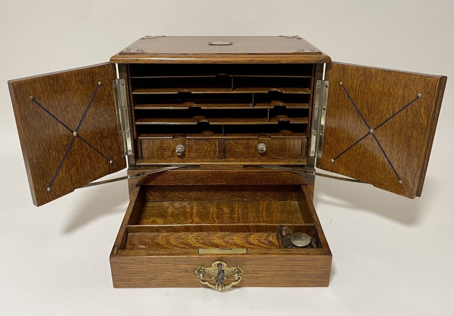 Antique Oak Stationery Cabinet