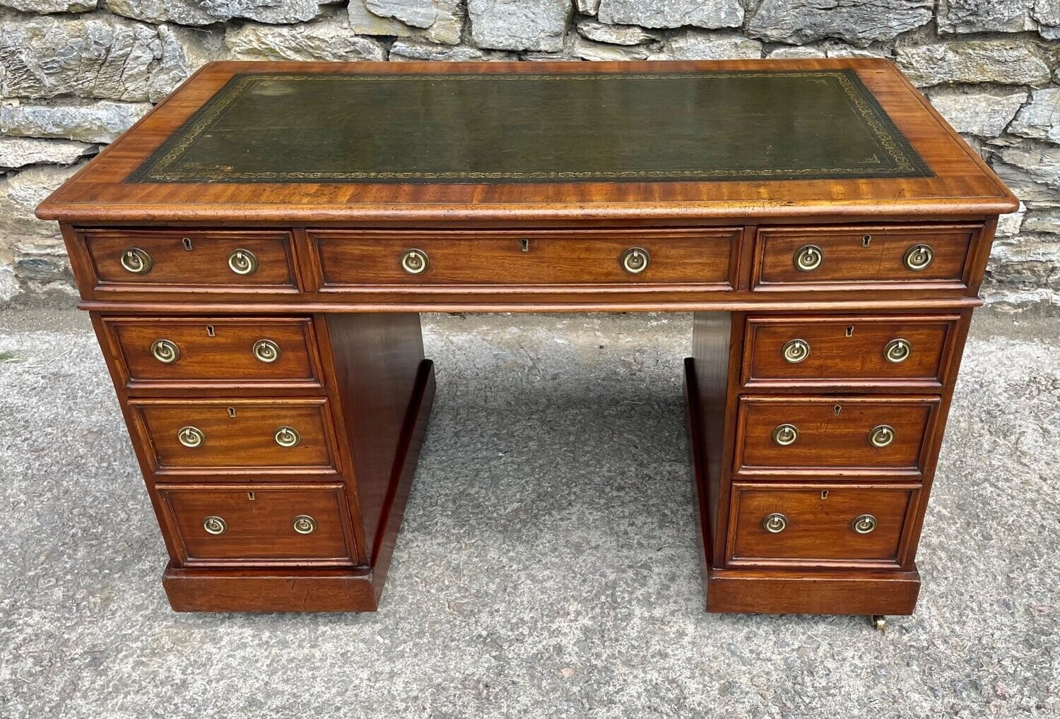 Victorian Mahogany Pedestal Desk