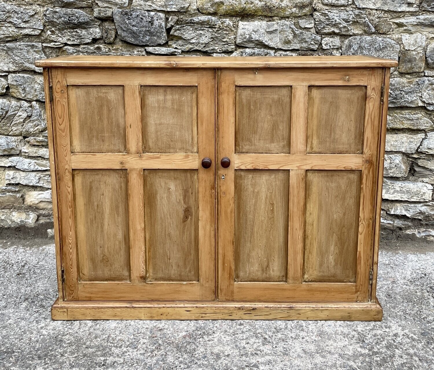 Antique Stripped Pine Cupboard