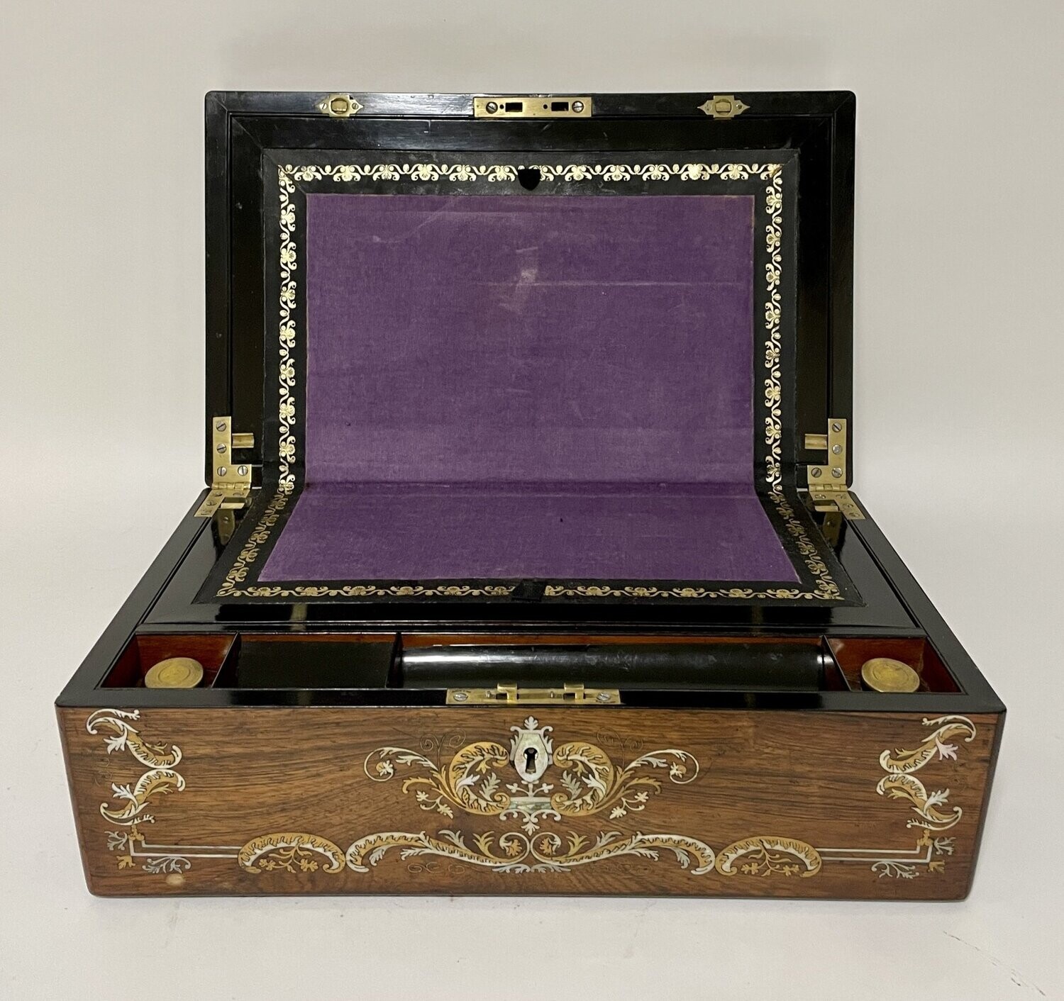 Victorian Rosewood Inlaid Writing Slope