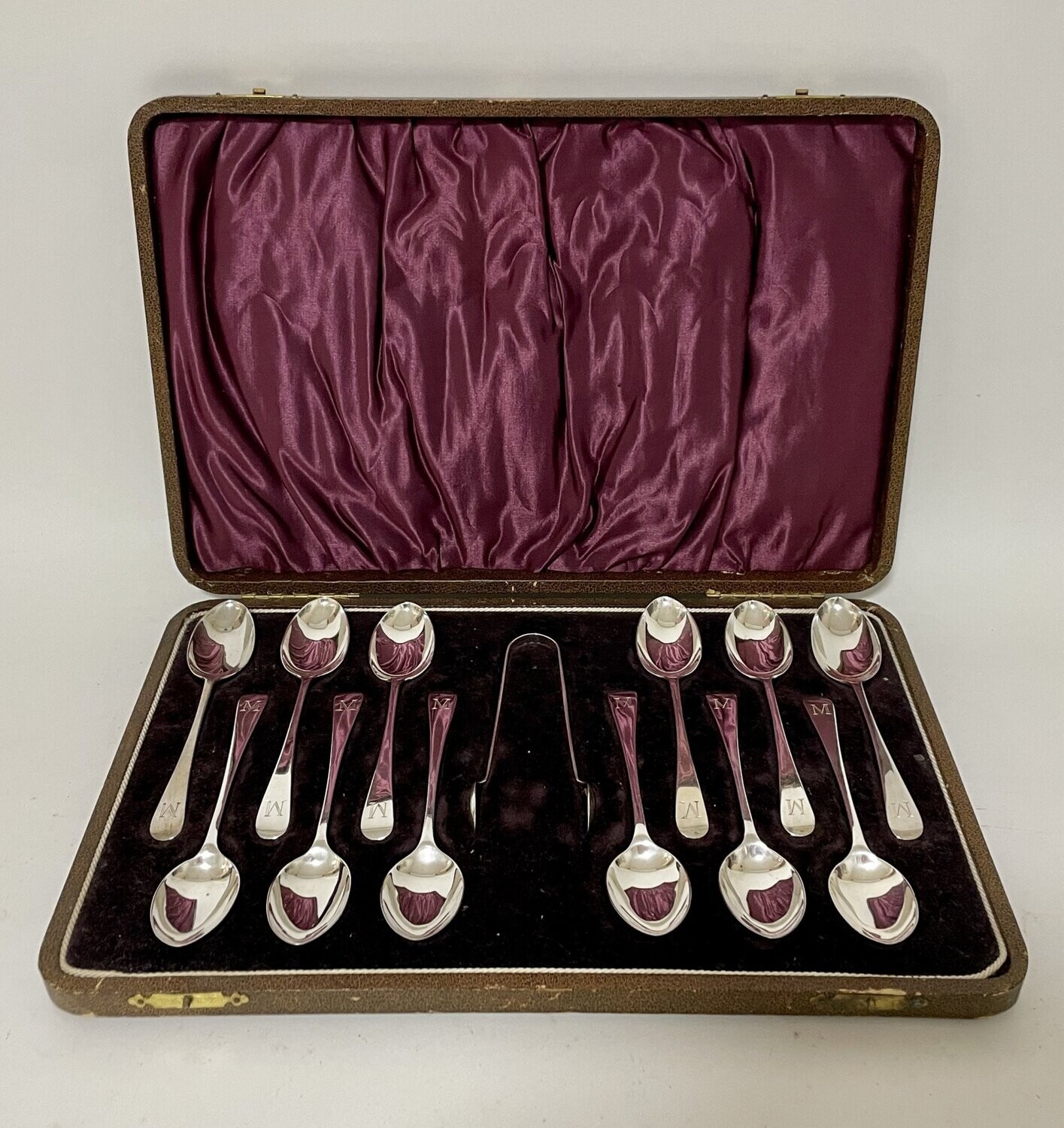 Set of 12 Antique Silver Teaspoons