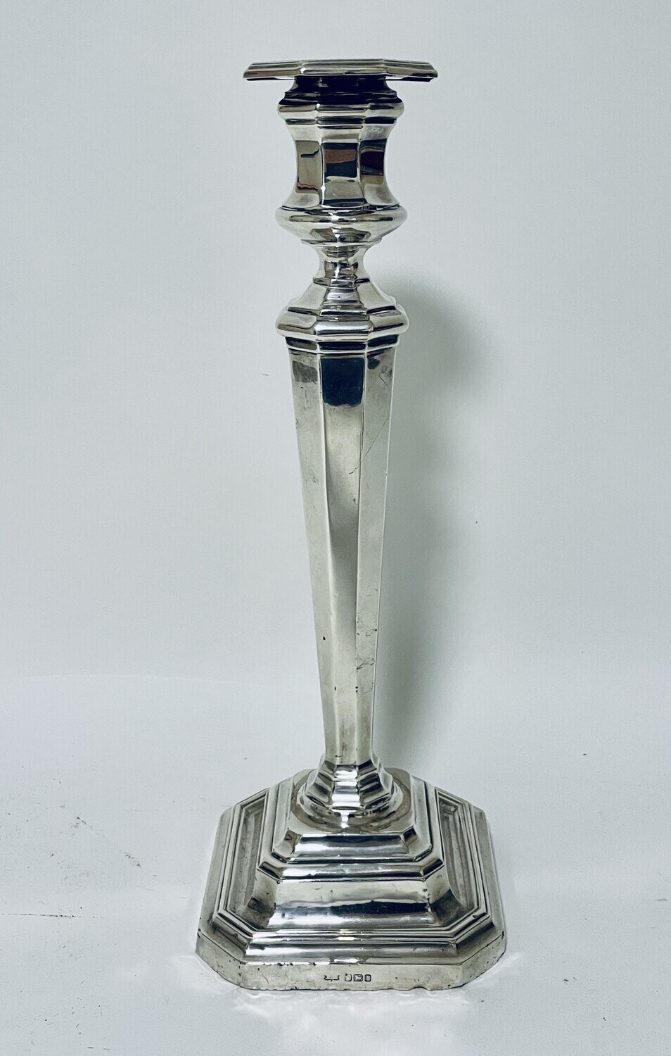 Large Antique Silver Candlestick