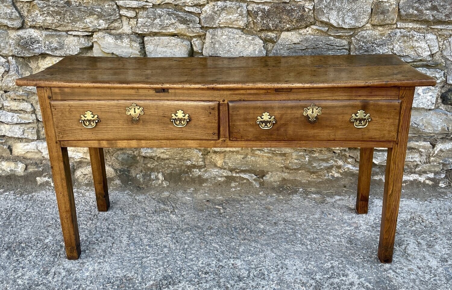 Antique Sycamore and Elm Dresser Base