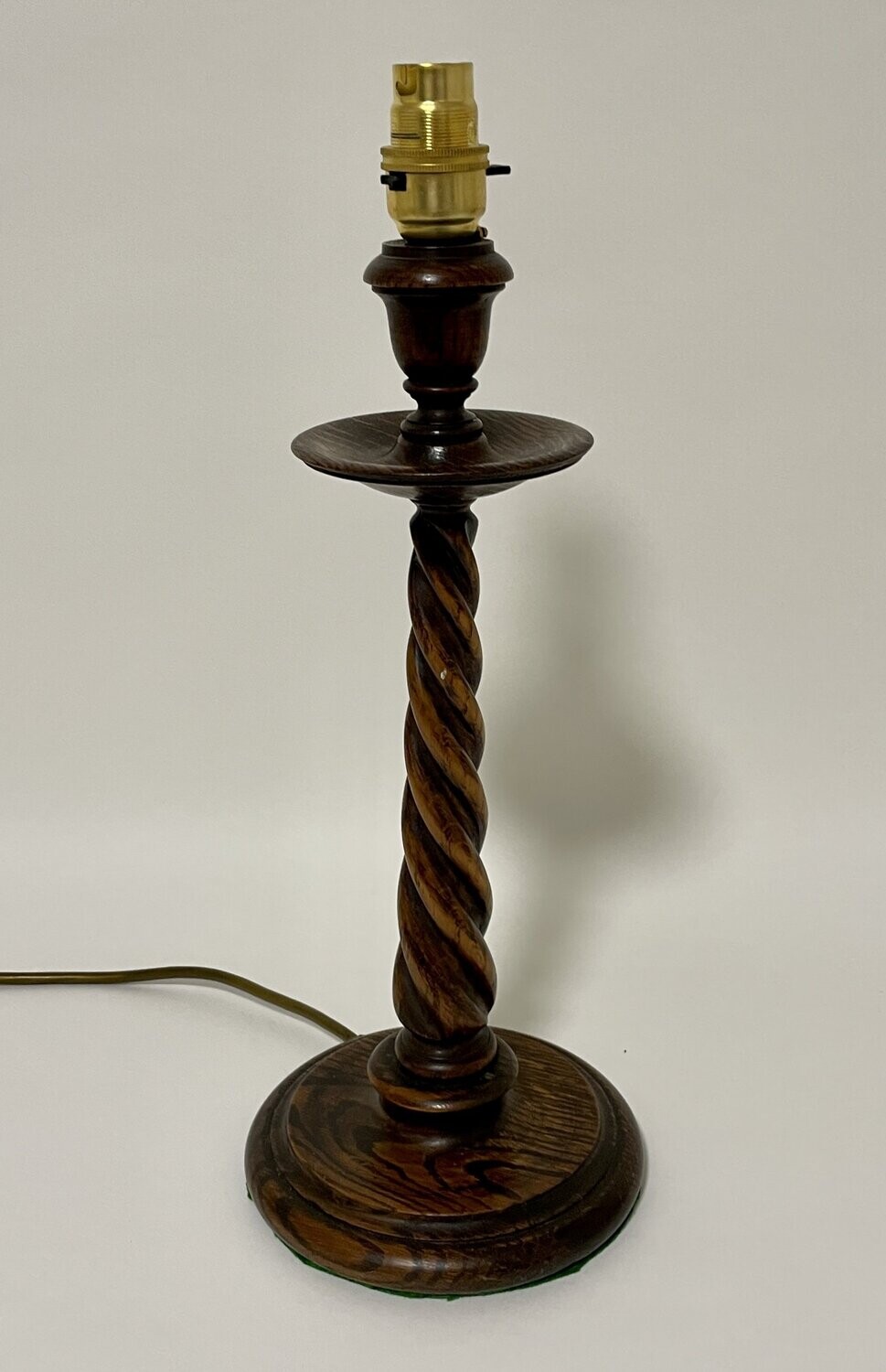Oak Barley Twist Table Lamp
