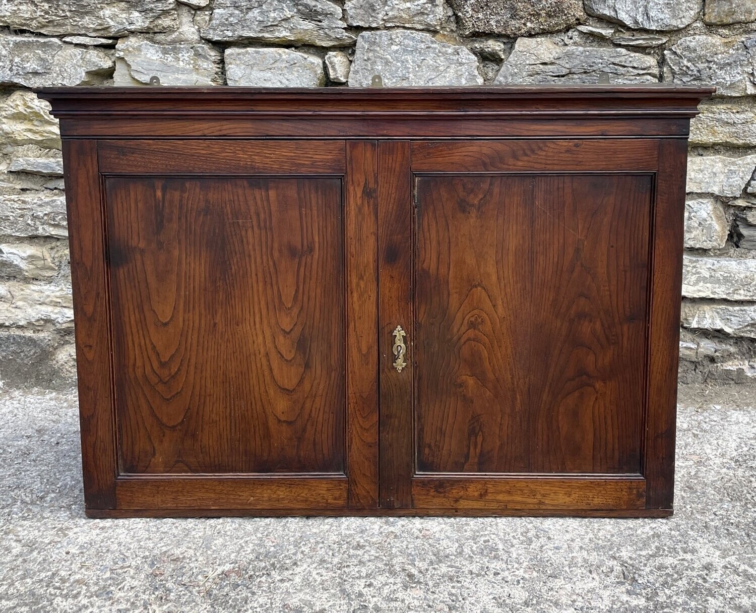 Georgian Elm Hanging Wall Cupboard