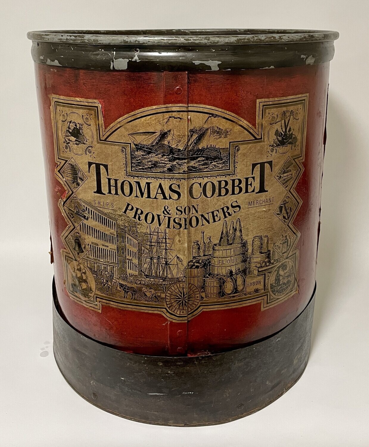 Antique Ships Merchants Industrial Factory Bin