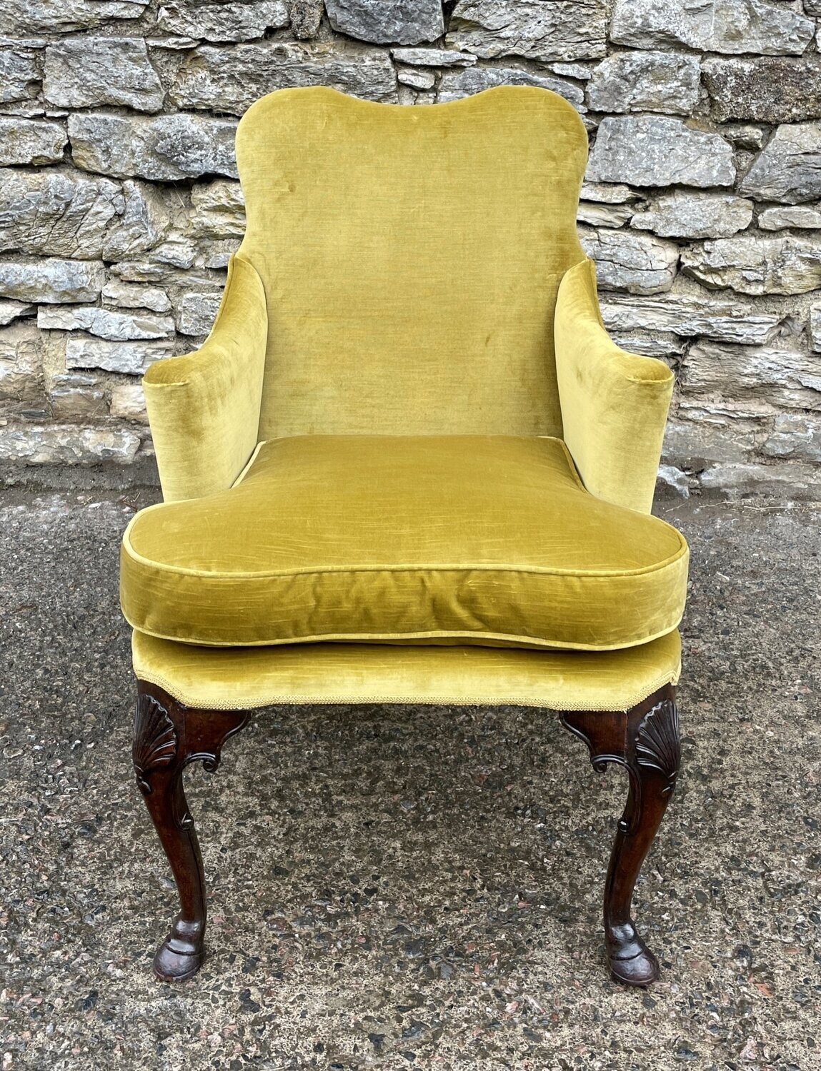 Edwardian Queen Anne Style Armchair