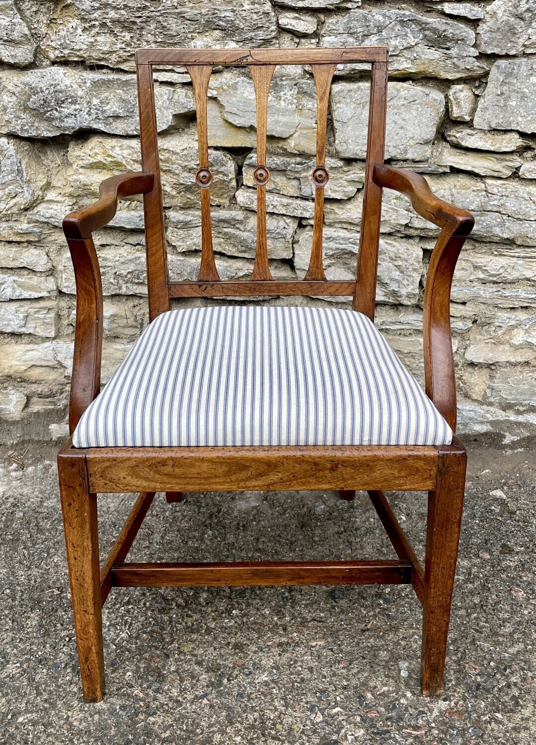 Georgian Fruitwood Carver Chair