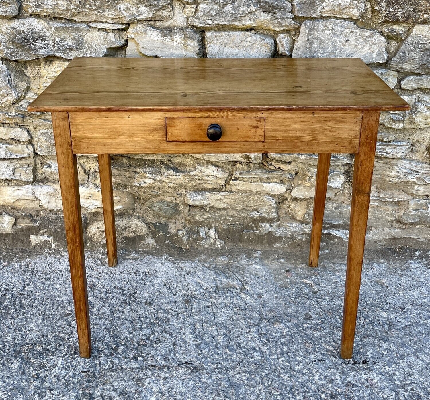 Small Antique Stripped Pine Side Table
