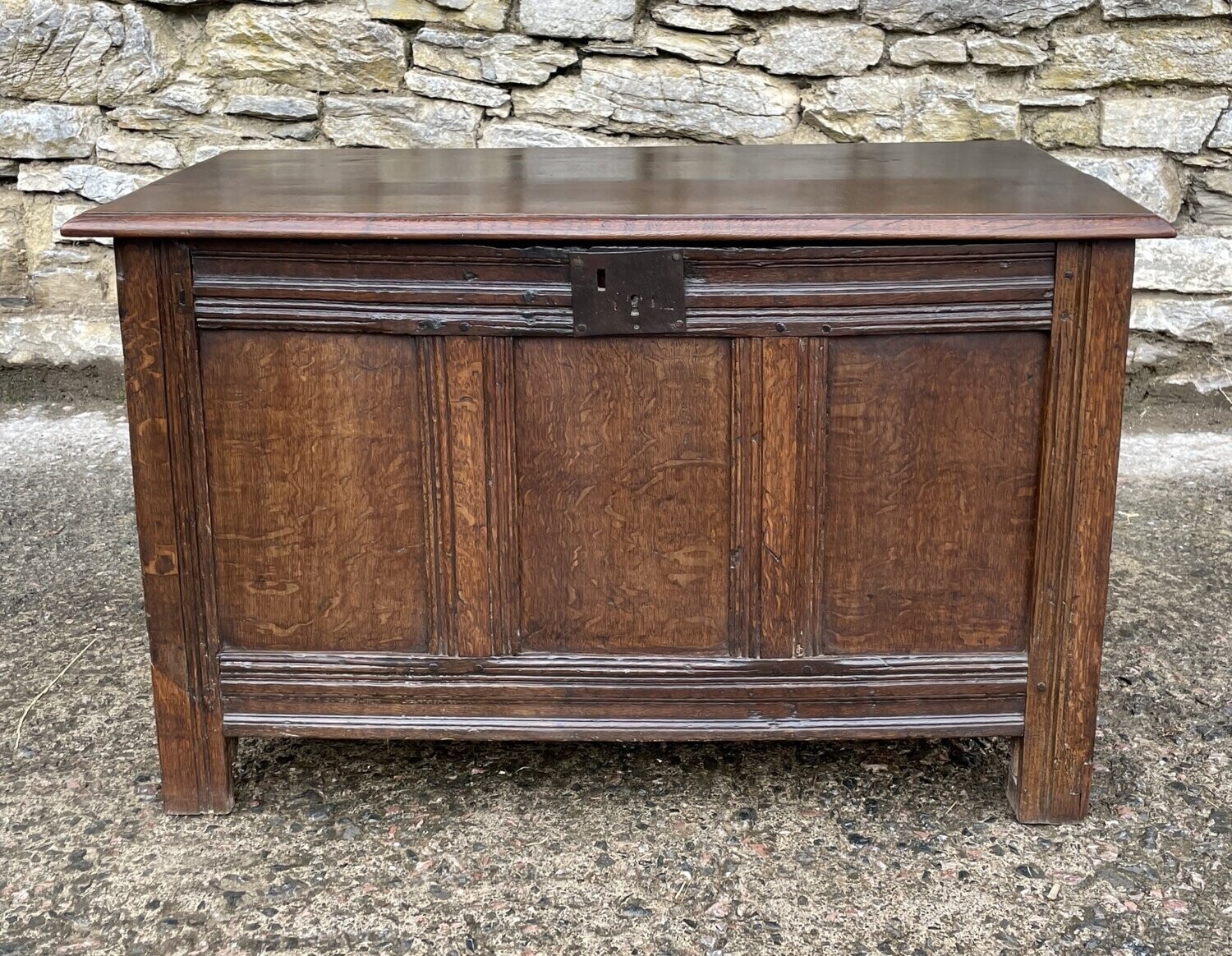 Small 18th Century and Later Oak Coffer