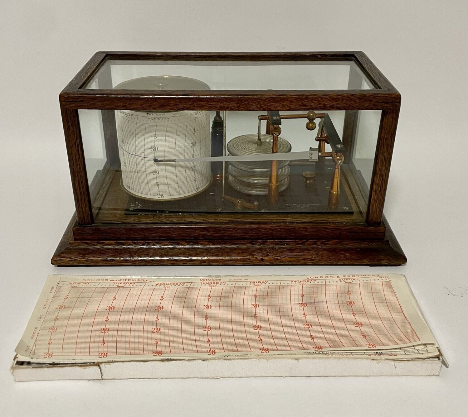 Negretti and Zambra Oak Cased Barograph