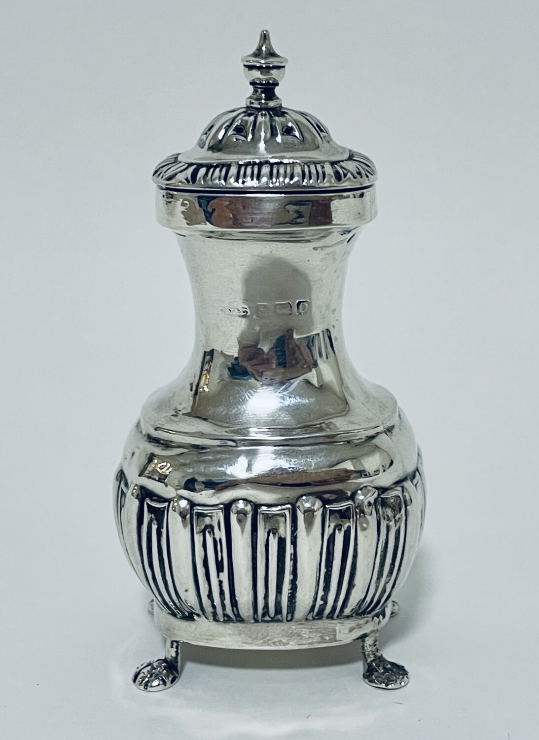 Antique Solid Silver Pepper Pot