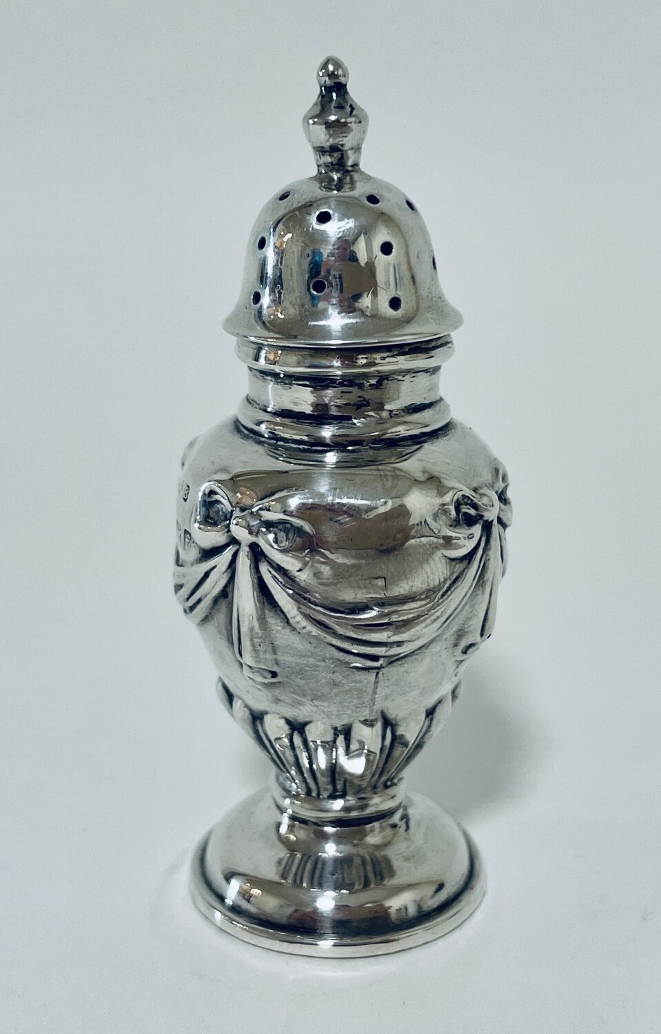 Antique Solid Silver Pepper Pot 1905